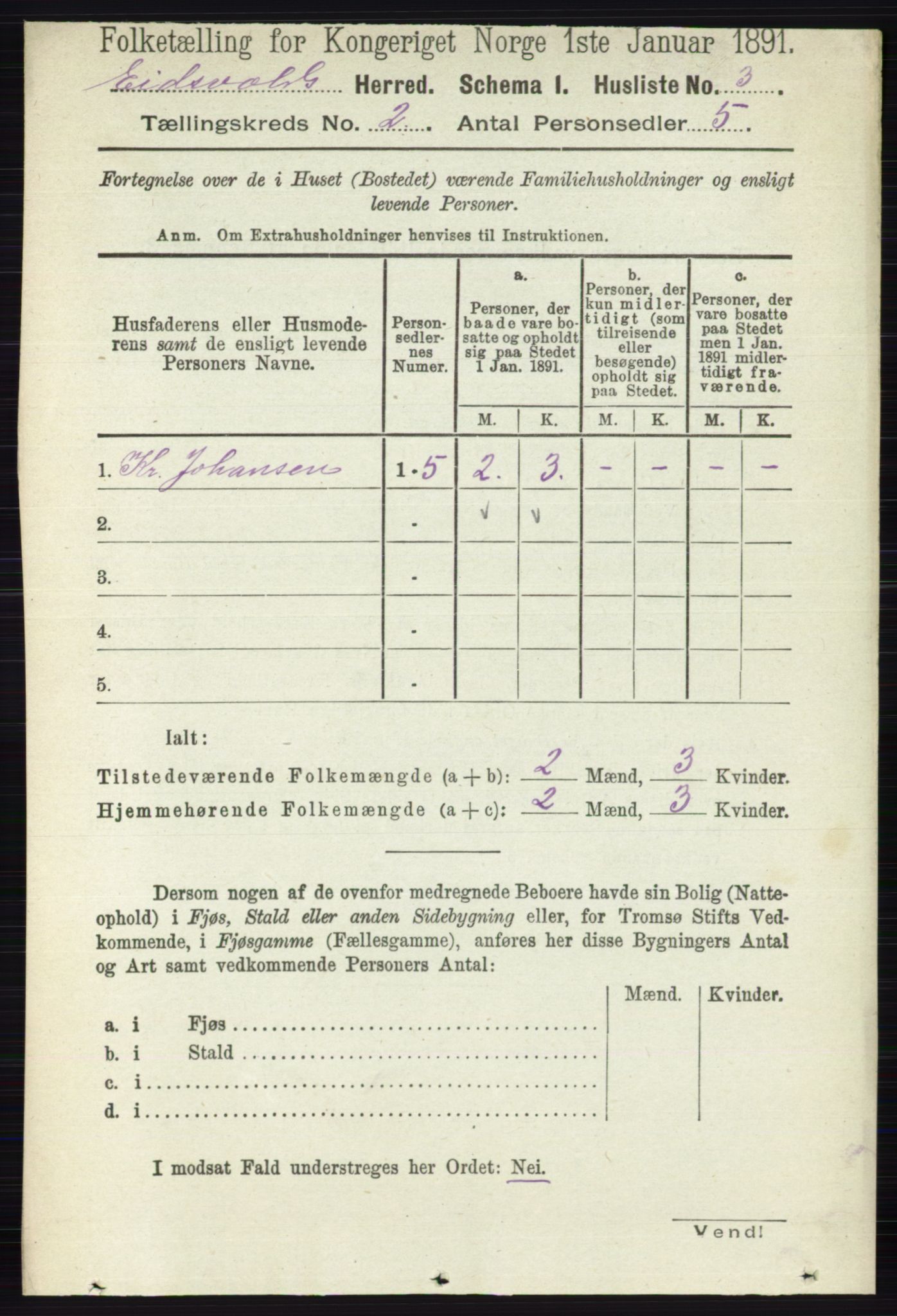 RA, Folketelling 1891 for 0237 Eidsvoll herred, 1891, s. 1118