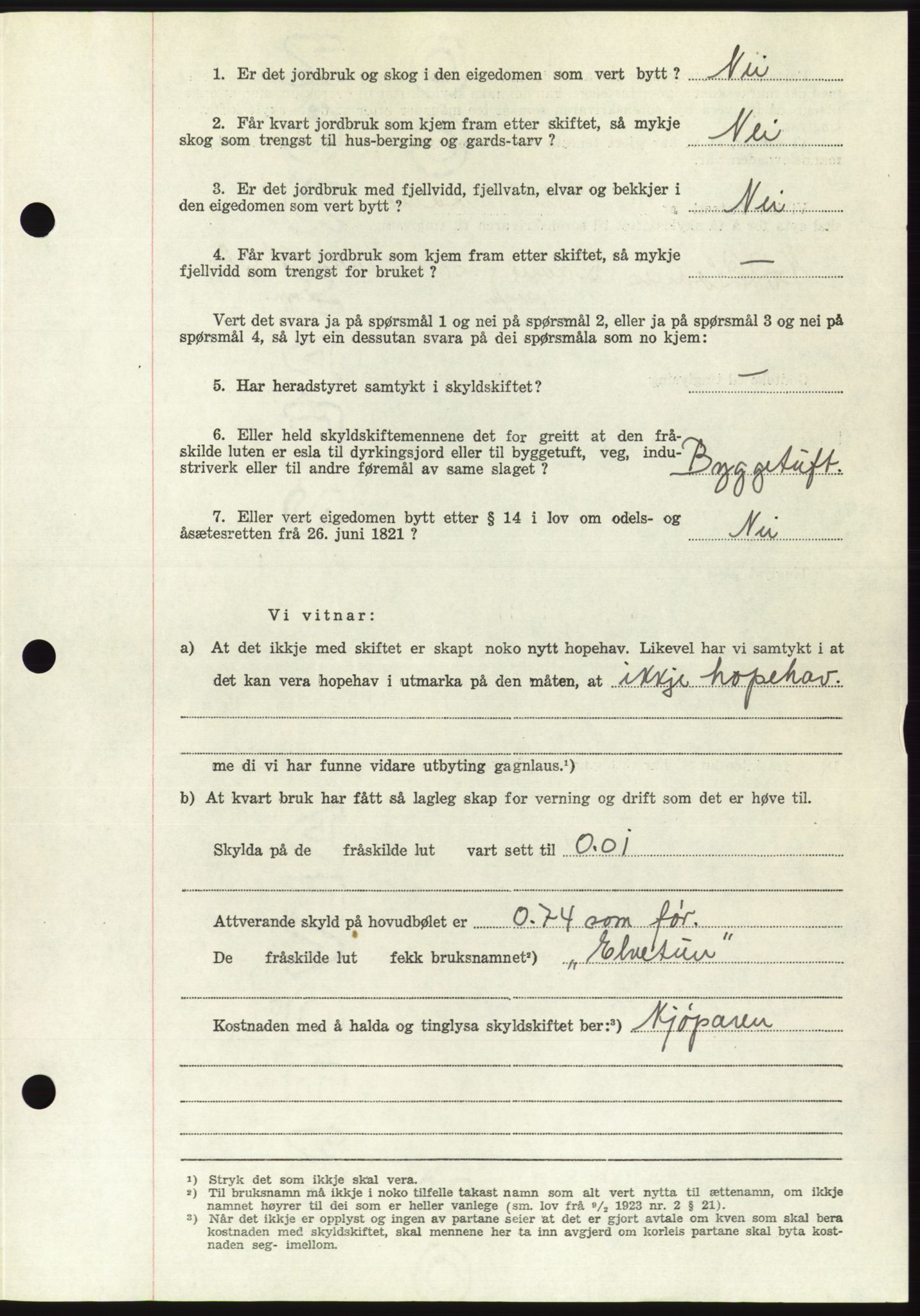 Søre Sunnmøre sorenskriveri, AV/SAT-A-4122/1/2/2C/L0099: Pantebok nr. 25A, 1954-1954, Dagboknr: 3306/1954