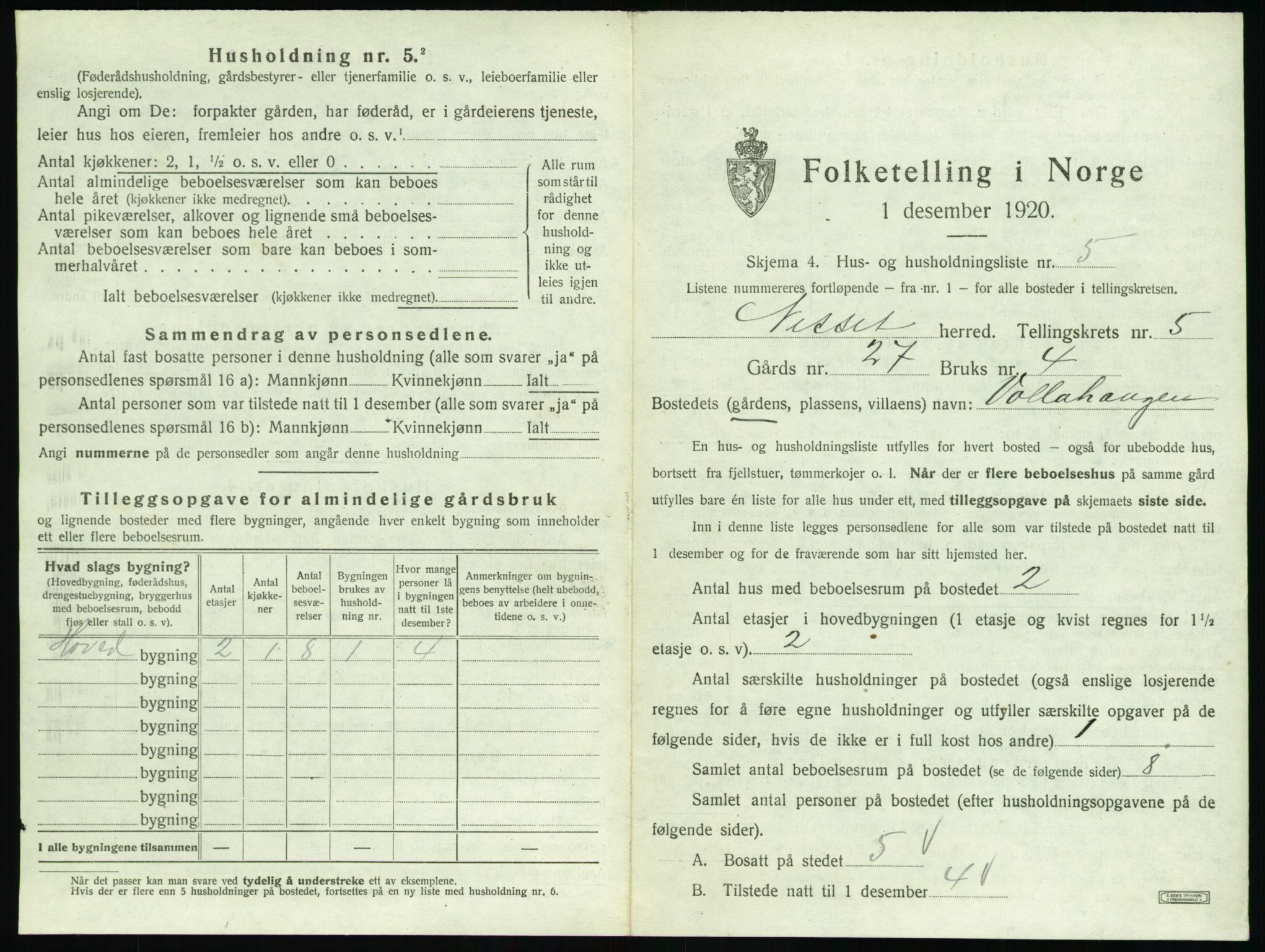 SAT, Folketelling 1920 for 1543 Nesset herred, 1920, s. 322