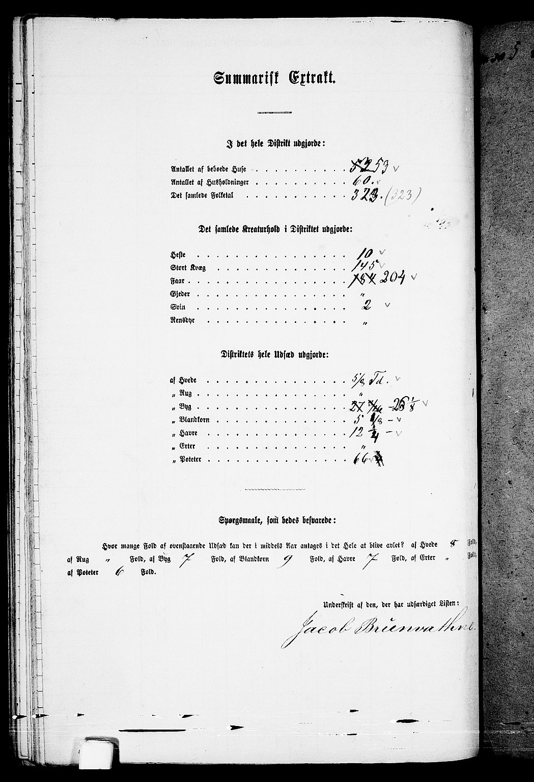 RA, Folketelling 1865 for 1018P Søgne prestegjeld, 1865, s. 105