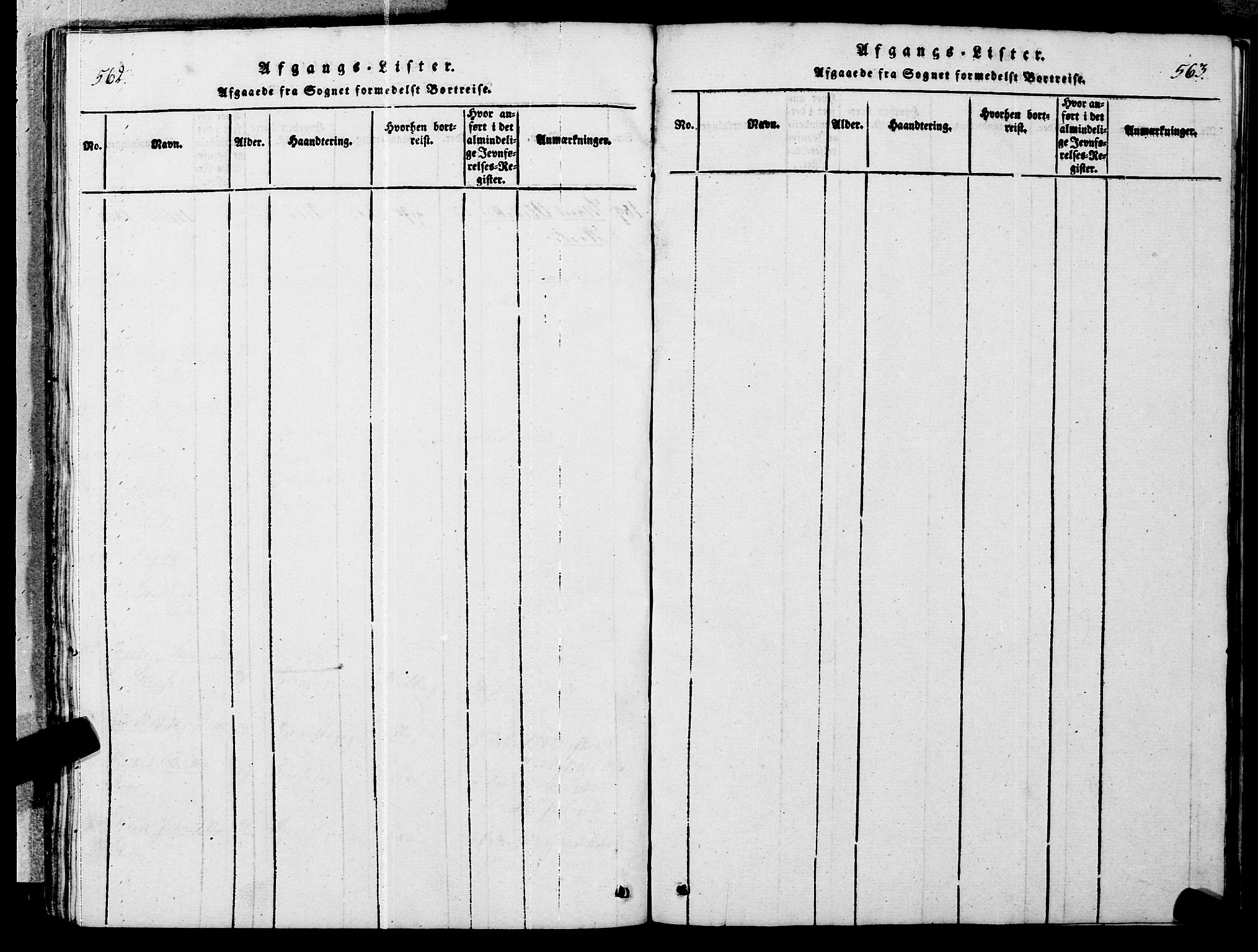 Ministerialprotokoller, klokkerbøker og fødselsregistre - Møre og Romsdal, SAT/A-1454/545/L0585: Ministerialbok nr. 545A01, 1818-1853, s. 562-563