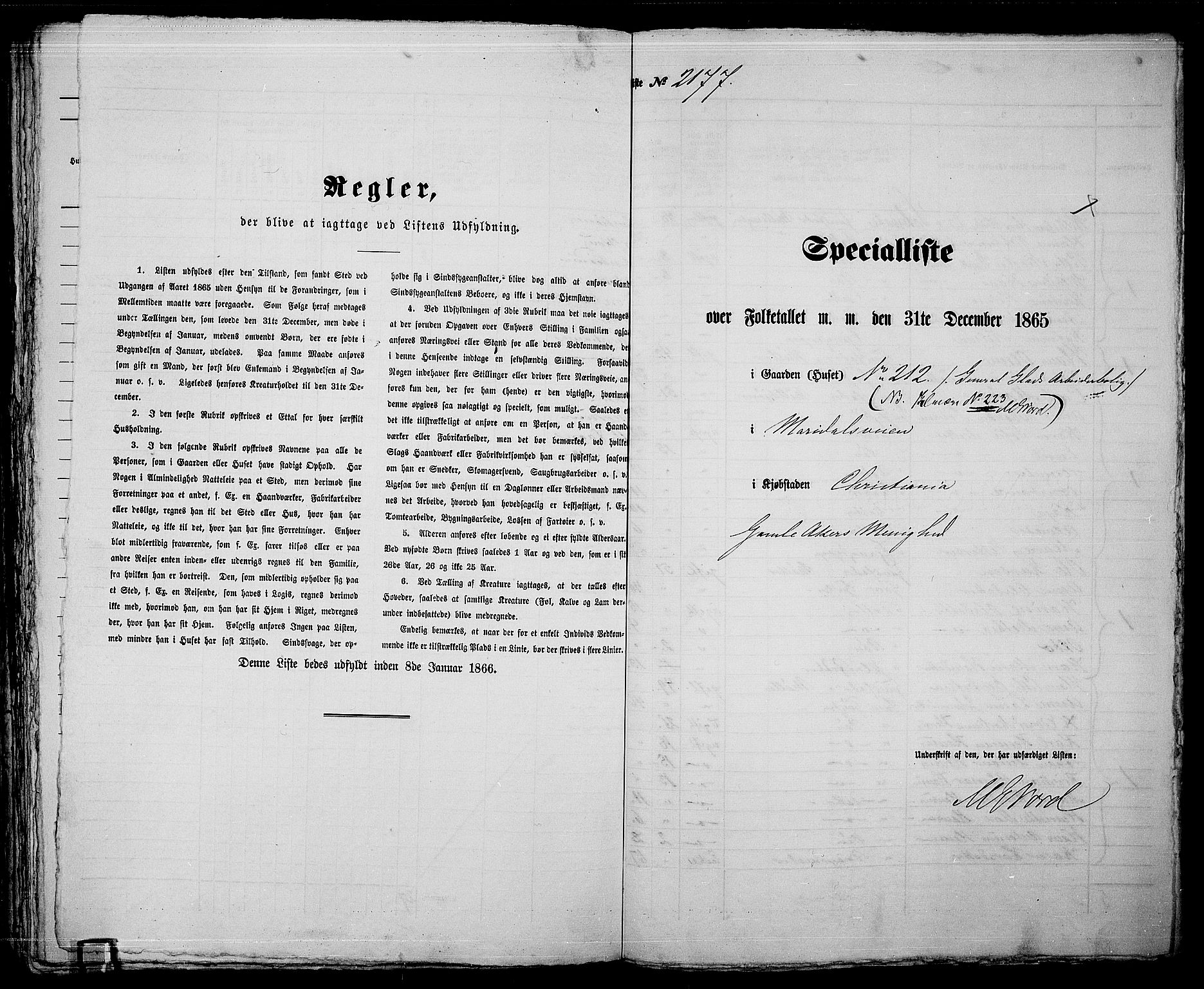 RA, Folketelling 1865 for 0301 Kristiania kjøpstad, 1865, s. 4850
