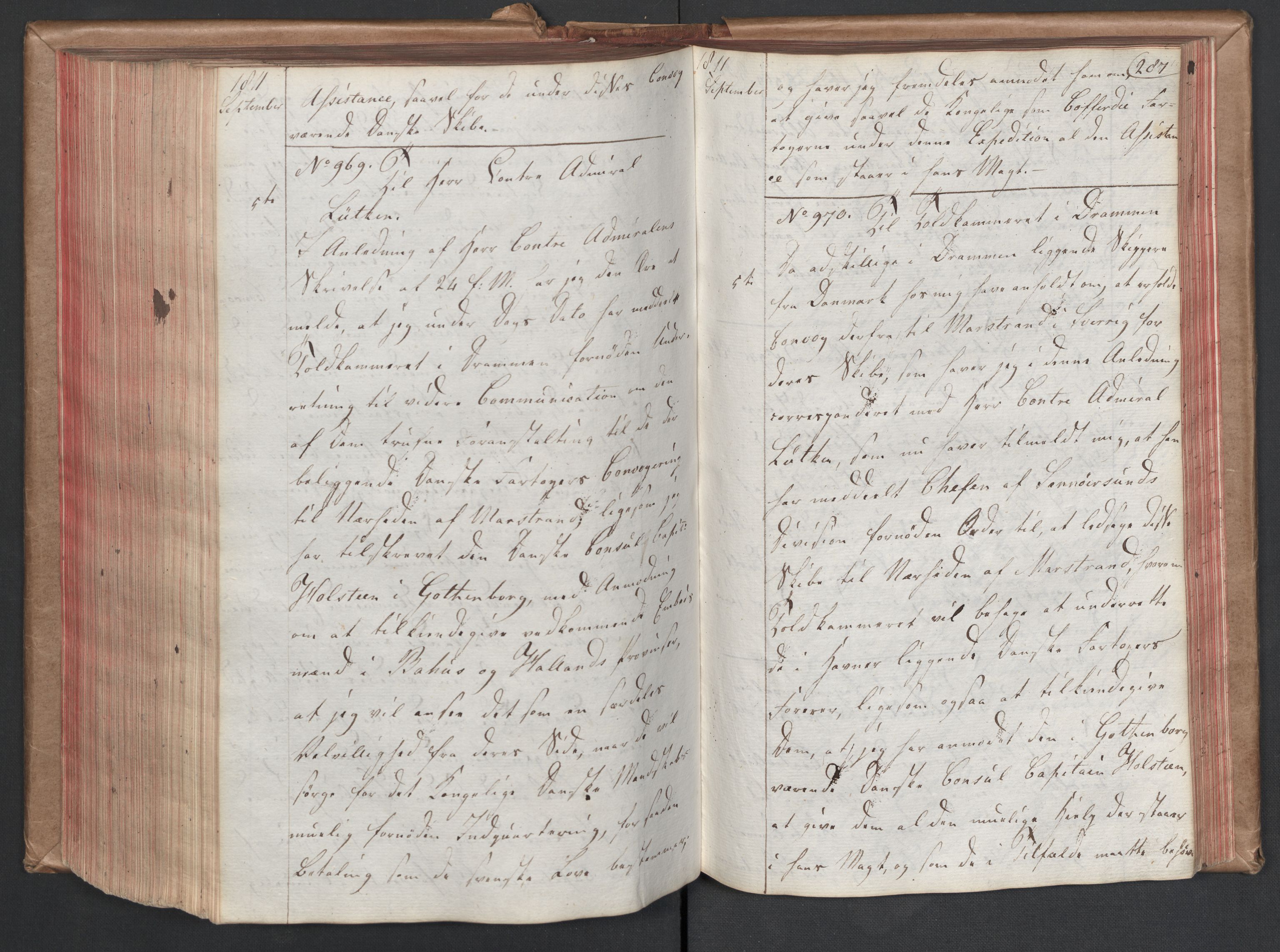 Stattholderembetet 1810-1814, 1. kontor (Kontor A), AV/RA-EA-2872/Bc/L0001: Korrespondanseprotokoll, 1810-1812, s. 286b-287a