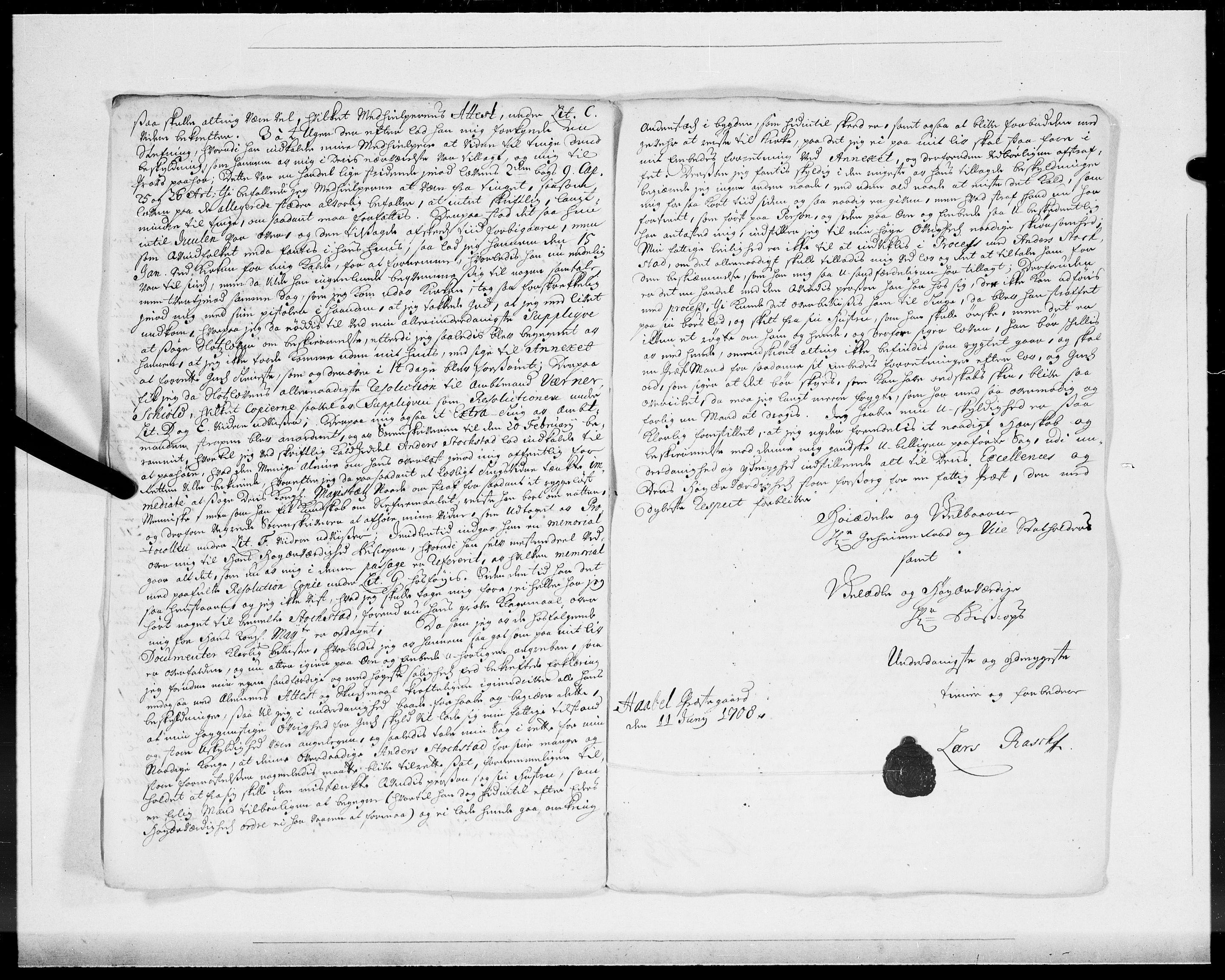 Danske Kanselli 1572-1799, AV/RA-EA-3023/F/Fc/Fcc/Fcca/L0066: Norske innlegg 1572-1799, 1708, s. 13