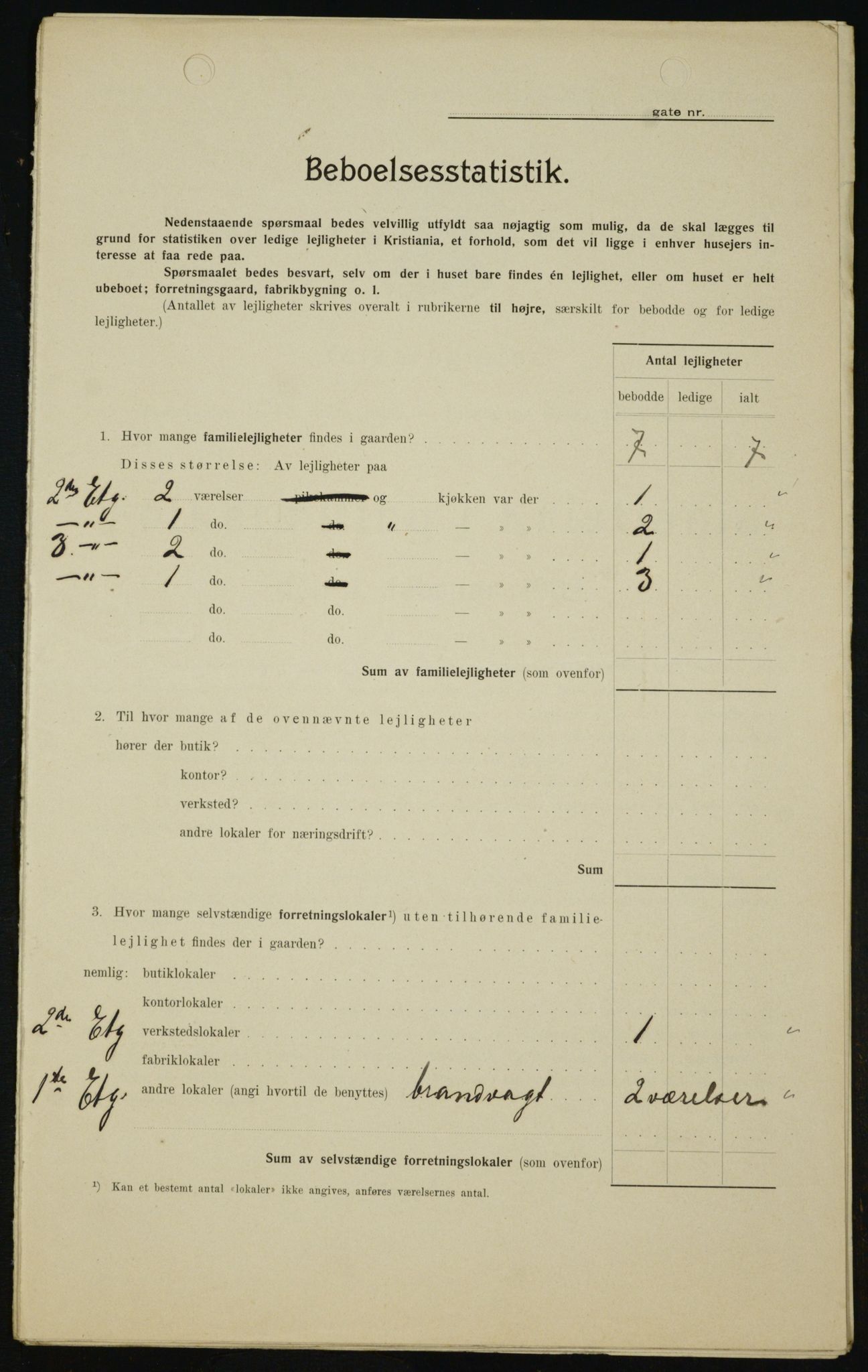 OBA, Kommunal folketelling 1.2.1909 for Kristiania kjøpstad, 1909, s. 87409