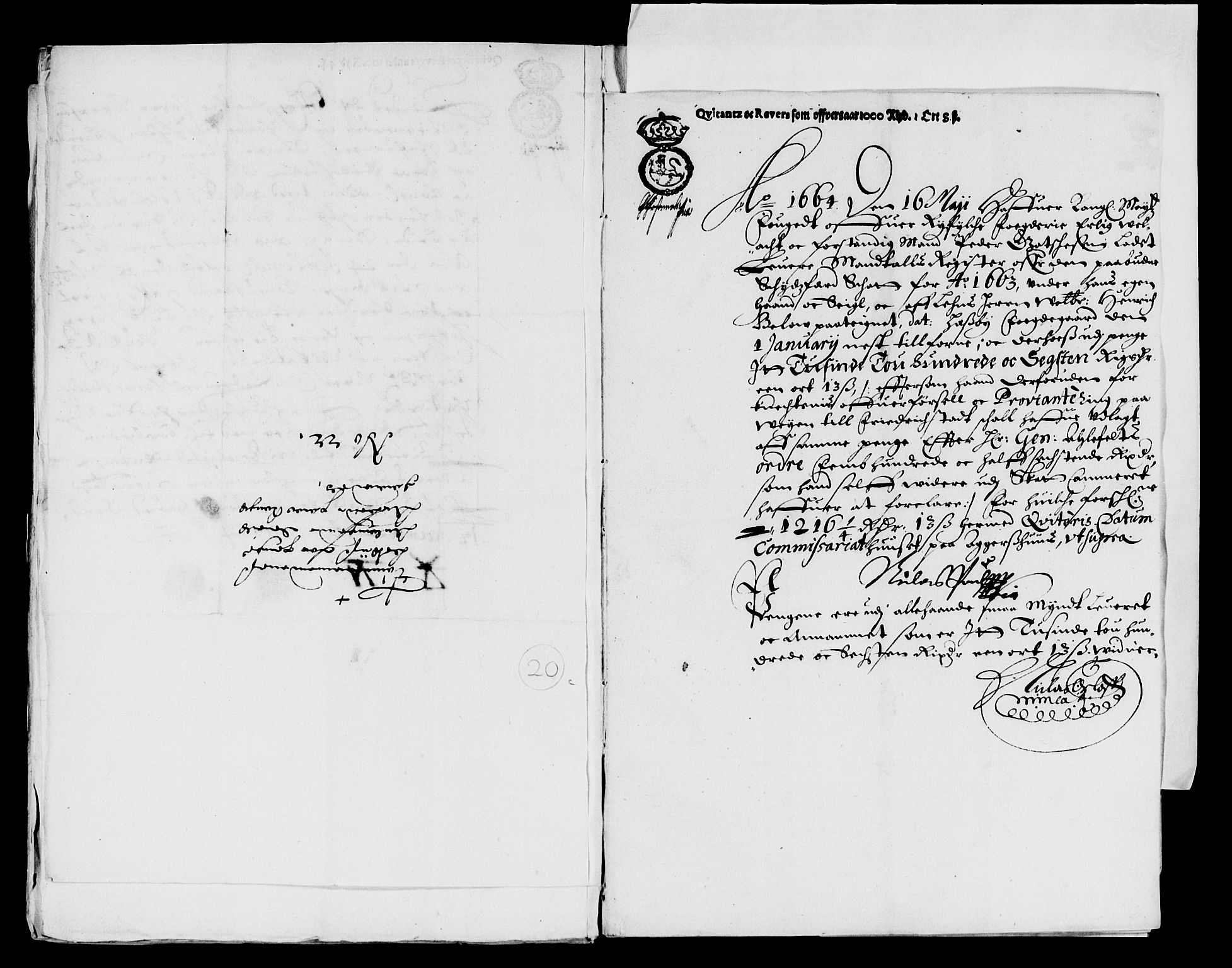 Rentekammeret inntil 1814, Reviderte regnskaper, Lensregnskaper, AV/RA-EA-5023/R/Rb/Rbs/L0047: Stavanger len, 1663-1664