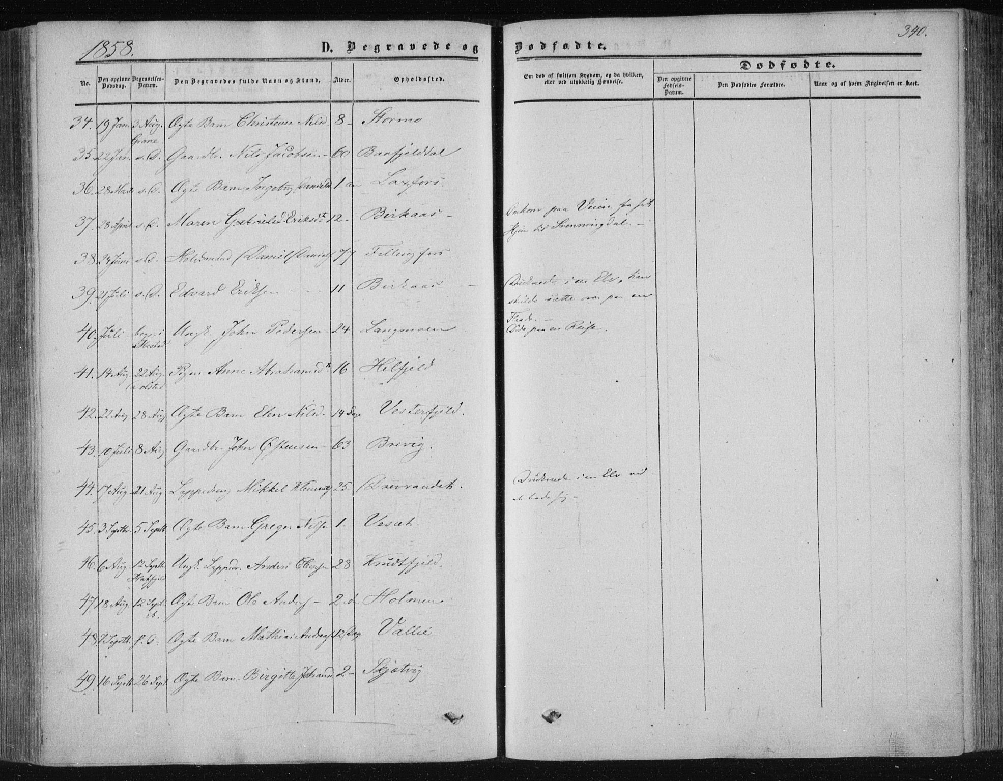 Ministerialprotokoller, klokkerbøker og fødselsregistre - Nordland, SAT/A-1459/820/L0293: Ministerialbok nr. 820A14, 1855-1865, s. 340