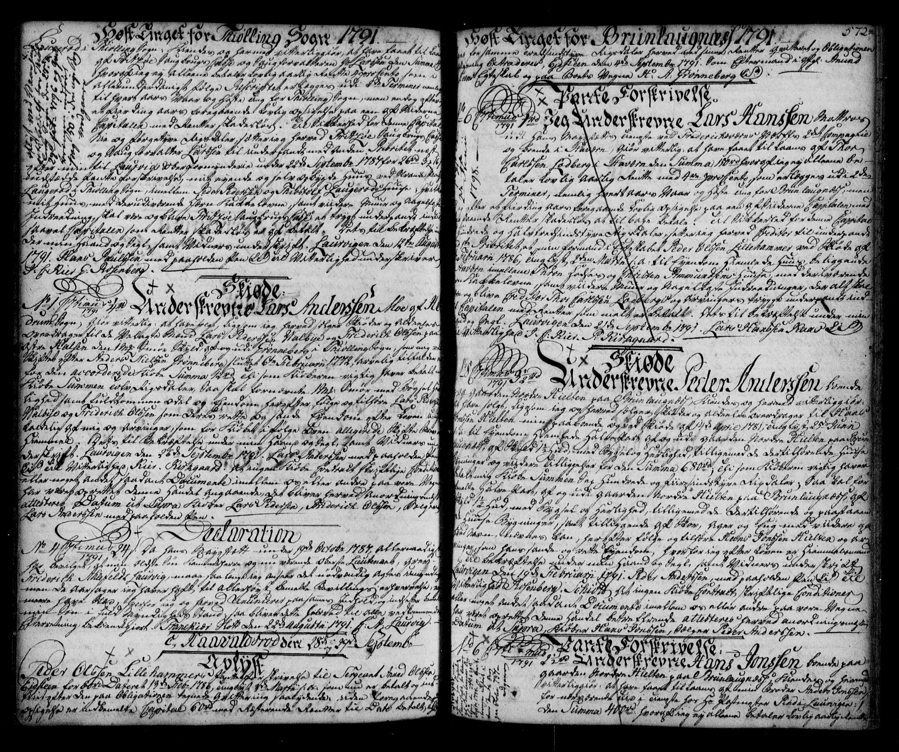 Larvik sorenskriveri, SAKO/A-83/G/Ga/Gab/L0002: Pantebok nr. II 2, 1774-1795, s. 572