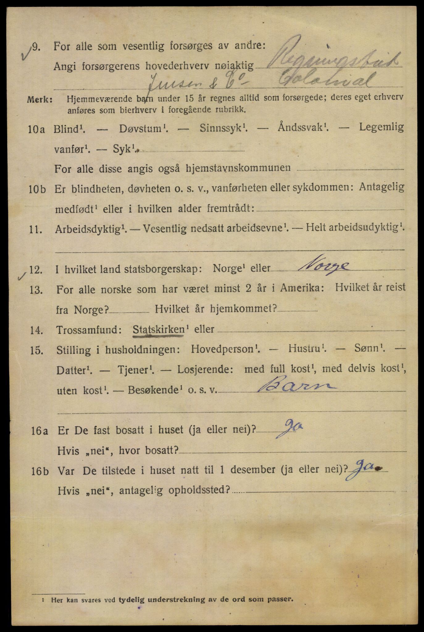 SAO, Folketelling 1920 for 0301 Kristiania kjøpstad, 1920, s. 432908