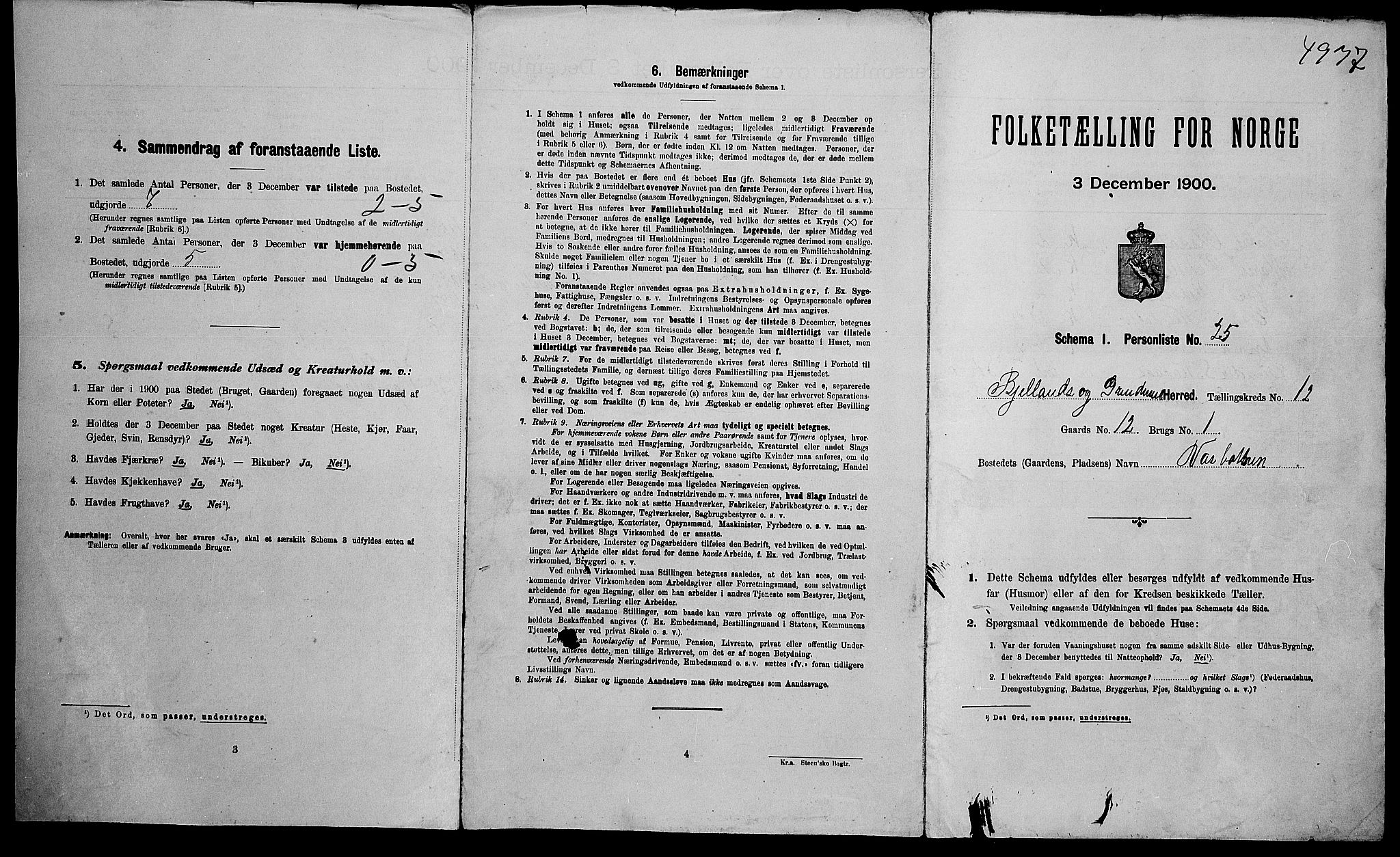 SAK, Folketelling 1900 for 1024 Bjelland og Grindheim herred, 1900, s. 657