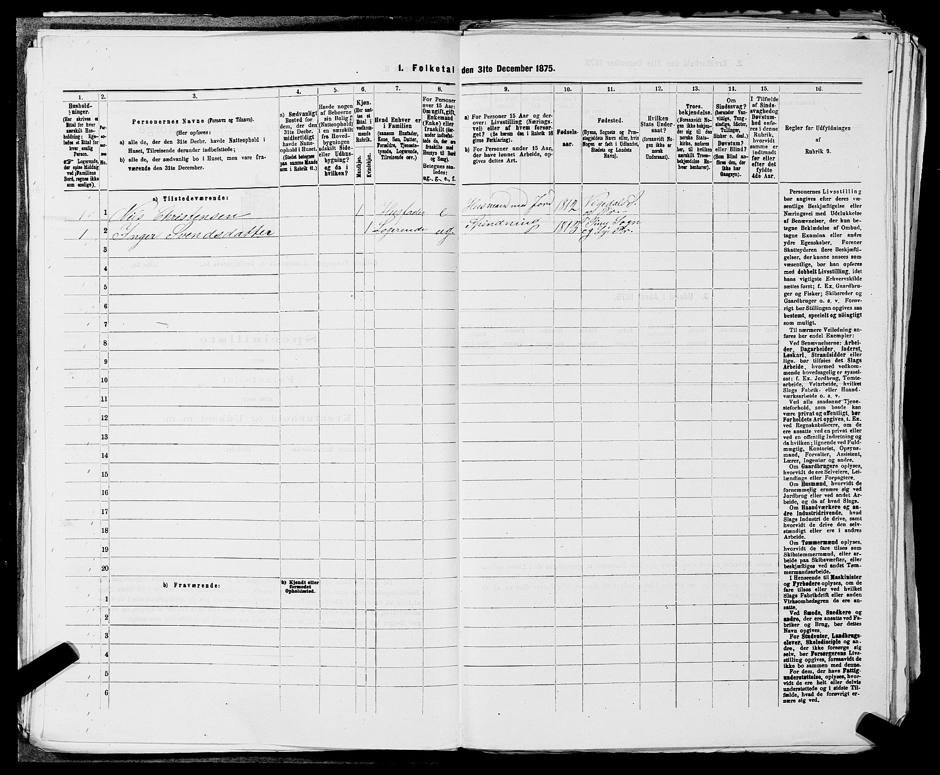 SAST, Folketelling 1875 for 1123L Høyland prestegjeld, Høyland sokn, 1875, s. 834