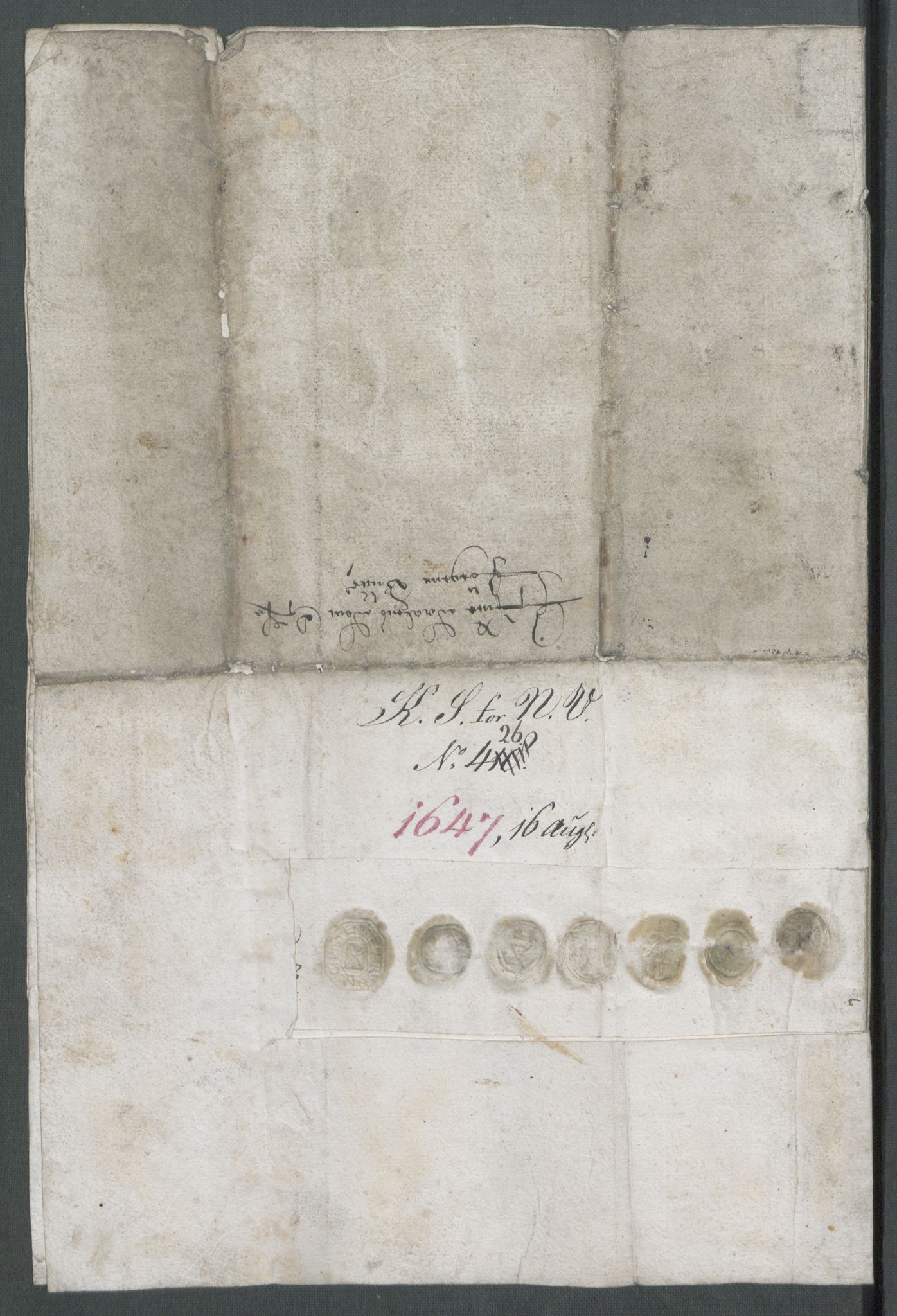Riksarkivets diplomsamling, AV/RA-EA-5965/F02/L0160: Dokumenter, 1647, s. 76