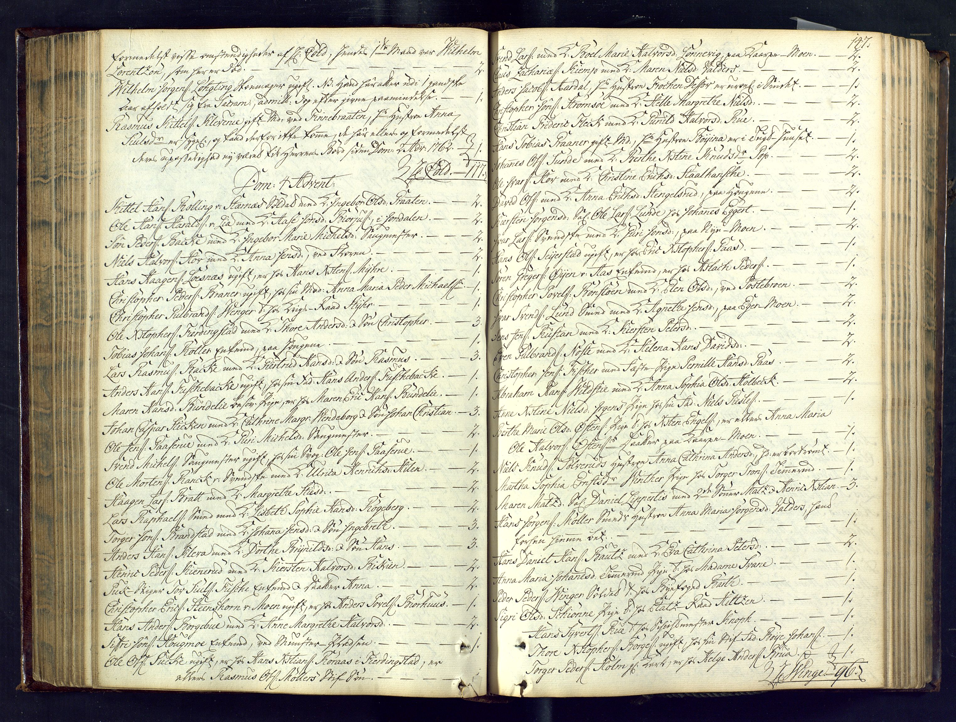 Kongsberg kirkebøker, AV/SAKO-A-22/M/Ma/L0006: Kommunikantprotokoll nr. 6, 1761-1766, s. 147