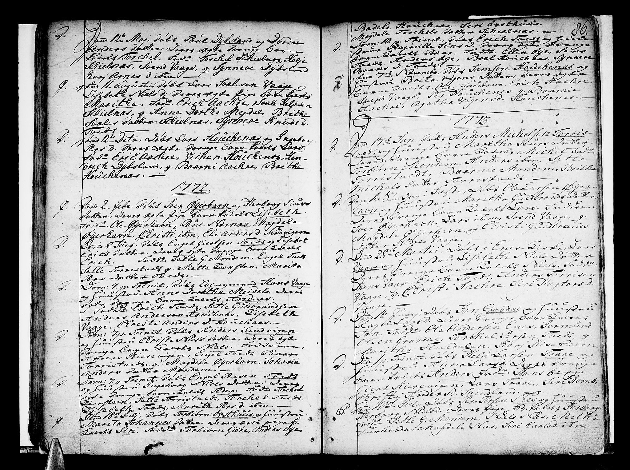Strandebarm sokneprestembete, SAB/A-78401/H/Haa: Ministerialbok nr. A 3 /3, 1751-1787, s. 86