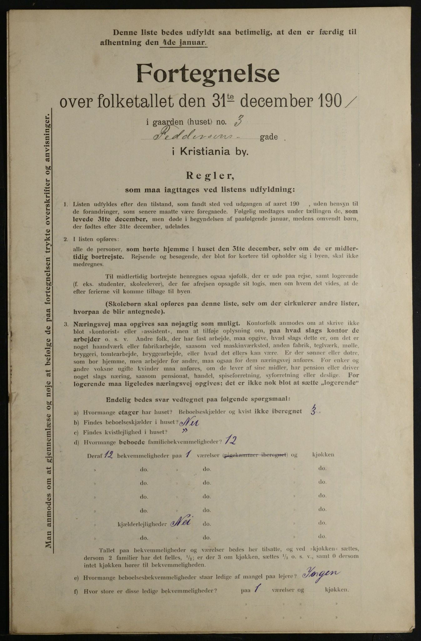 OBA, Kommunal folketelling 31.12.1901 for Kristiania kjøpstad, 1901, s. 3875