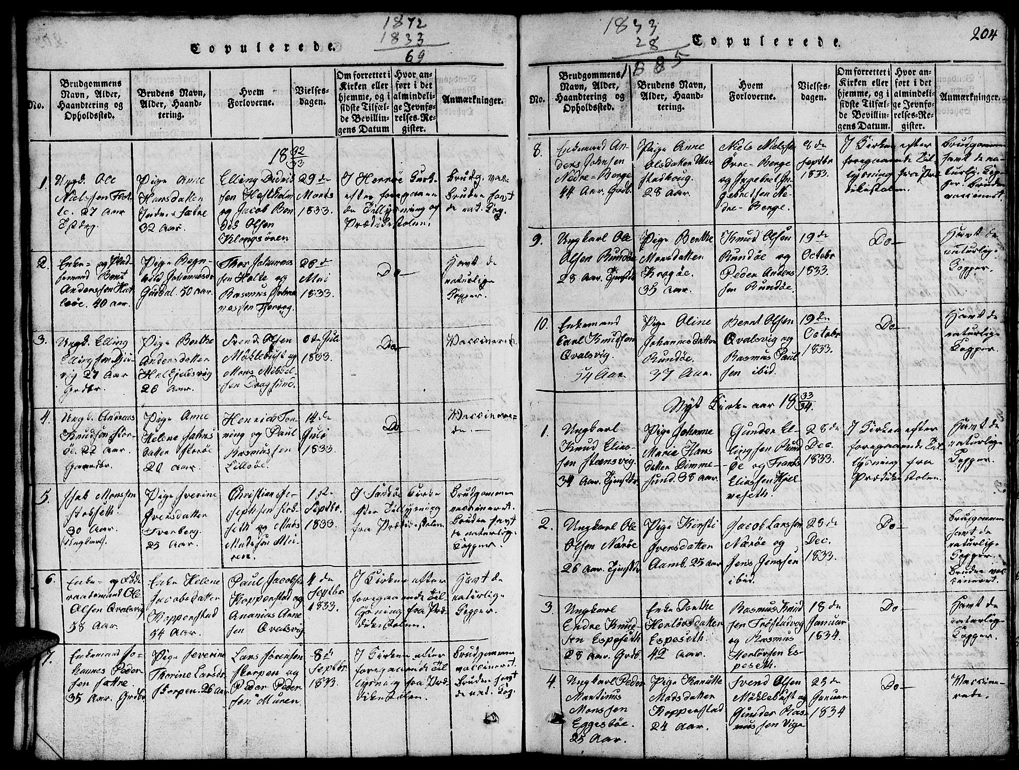 Ministerialprotokoller, klokkerbøker og fødselsregistre - Møre og Romsdal, AV/SAT-A-1454/507/L0078: Klokkerbok nr. 507C01, 1816-1840, s. 204