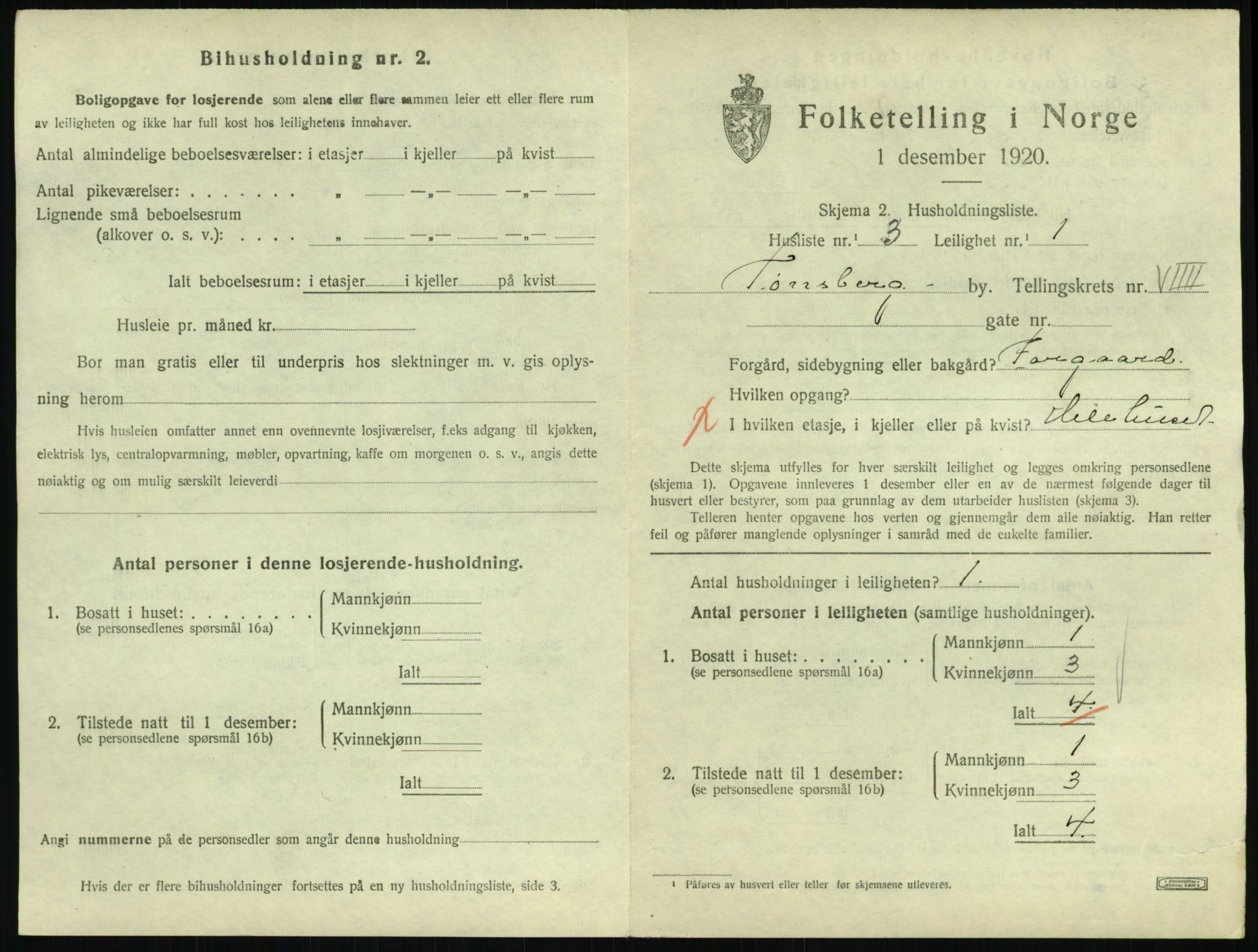 SAKO, Folketelling 1920 for 0705 Tønsberg kjøpstad, 1920, s. 4517