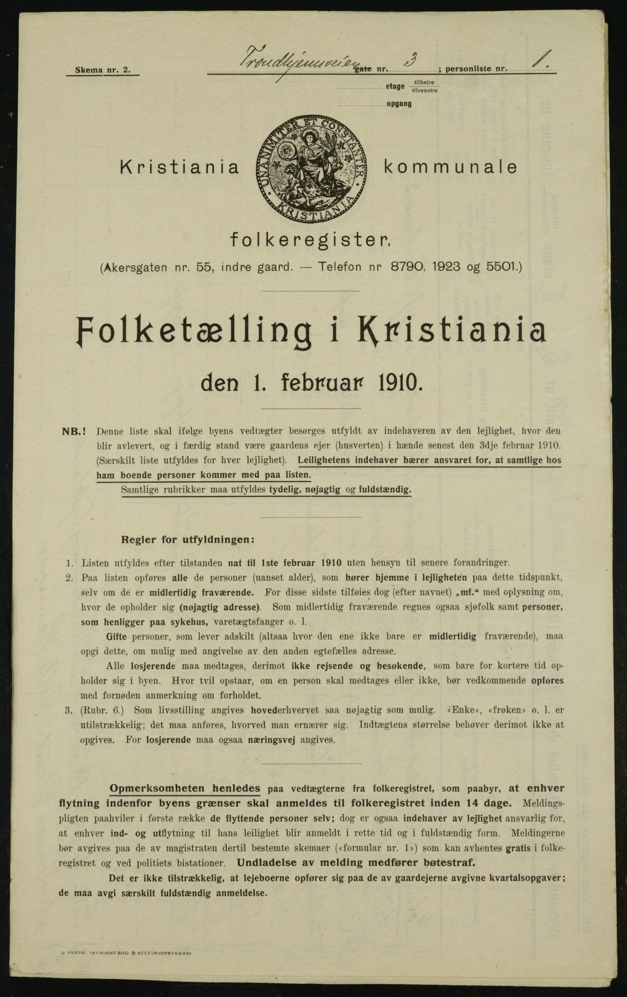 OBA, Kommunal folketelling 1.2.1910 for Kristiania, 1910, s. 110089