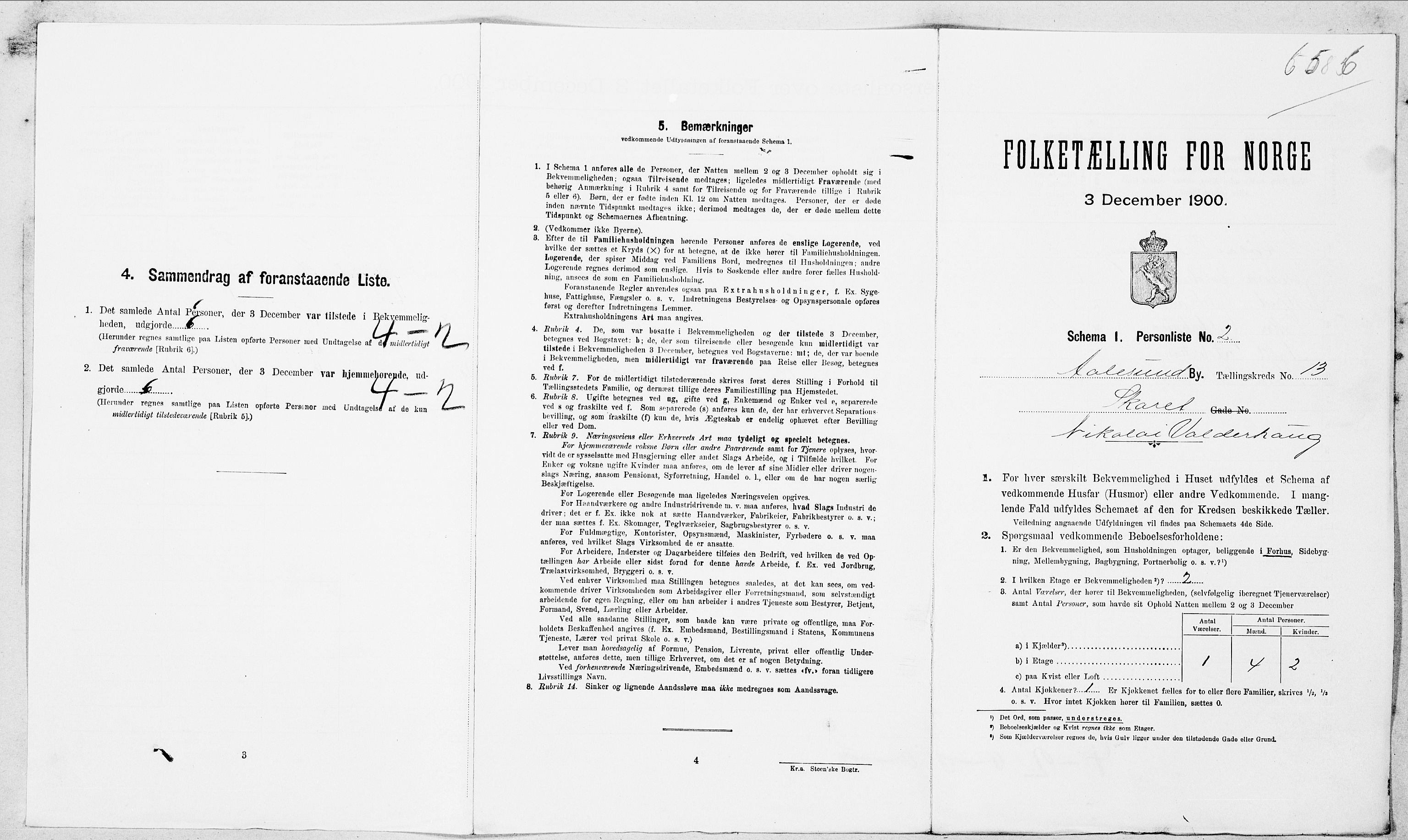 SAT, Folketelling 1900 for 1501 Ålesund kjøpstad, 1900, s. 3216