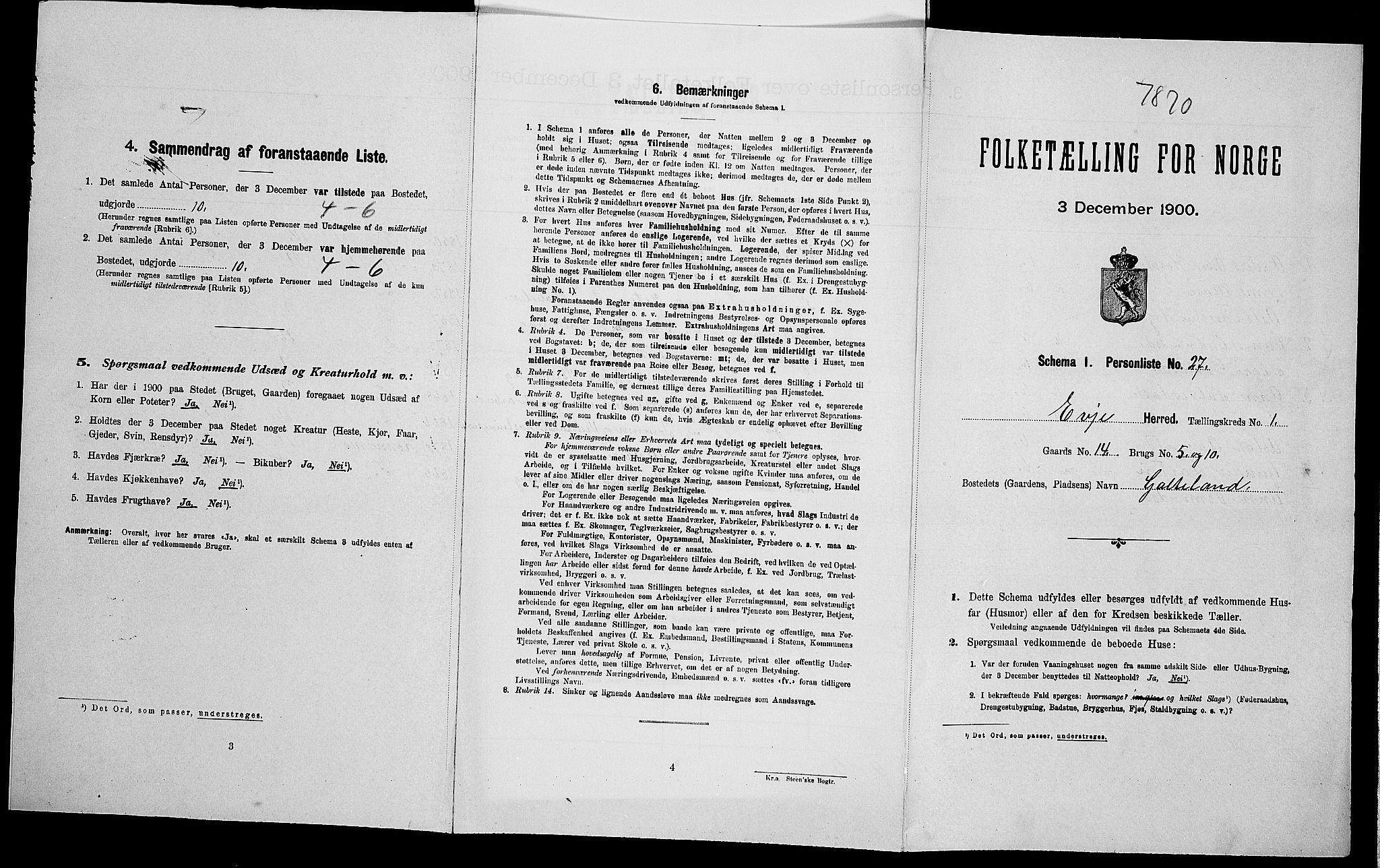 SAK, Folketelling 1900 for 0937 Evje herred, 1900, s. 93