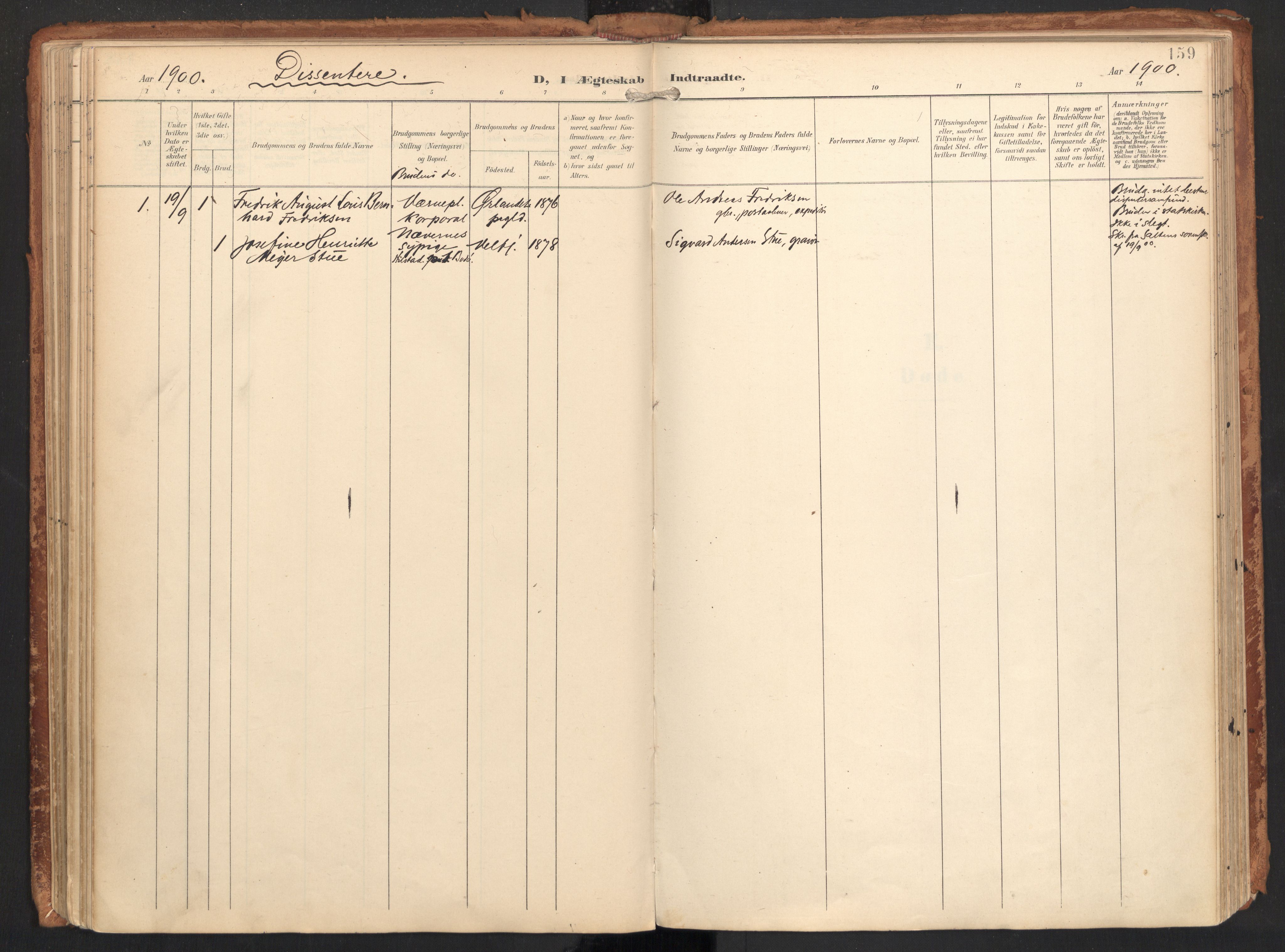 Ministerialprotokoller, klokkerbøker og fødselsregistre - Nordland, AV/SAT-A-1459/814/L0227: Ministerialbok nr. 814A08, 1899-1920, s. 159