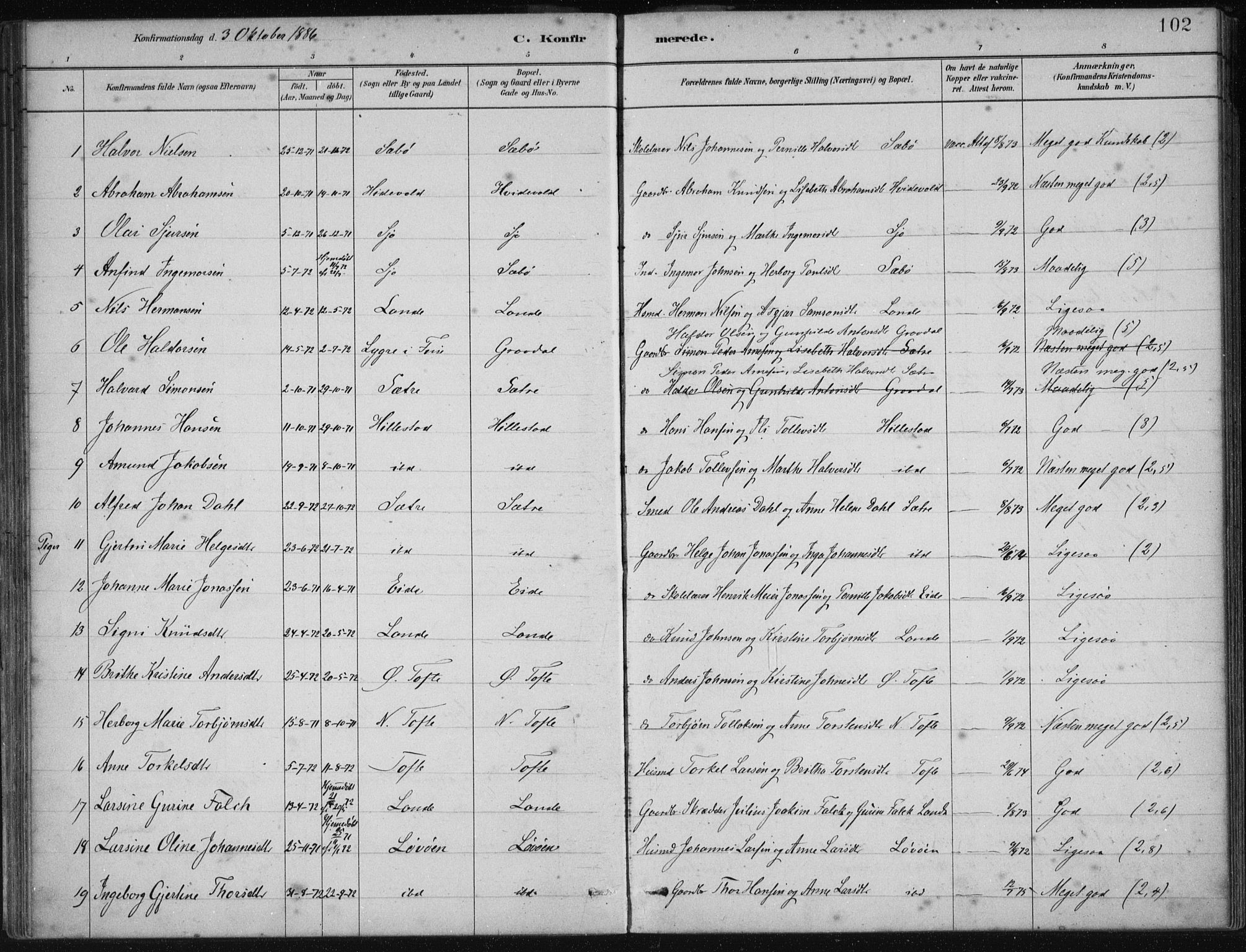 Fjelberg sokneprestembete, AV/SAB-A-75201/H/Haa: Ministerialbok nr. C  1, 1879-1918, s. 102