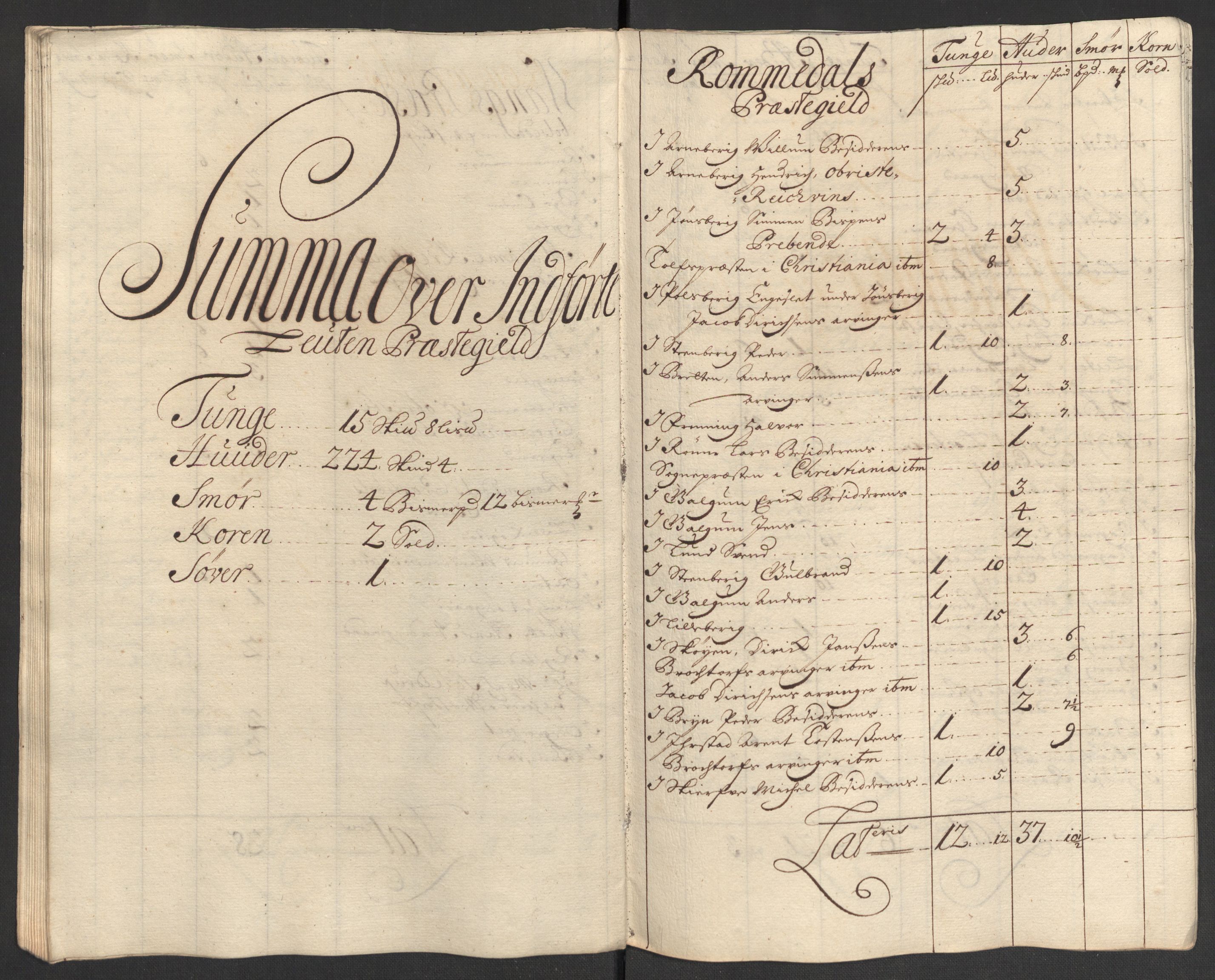 Rentekammeret inntil 1814, Reviderte regnskaper, Fogderegnskap, AV/RA-EA-4092/R16/L1039: Fogderegnskap Hedmark, 1700, s. 172