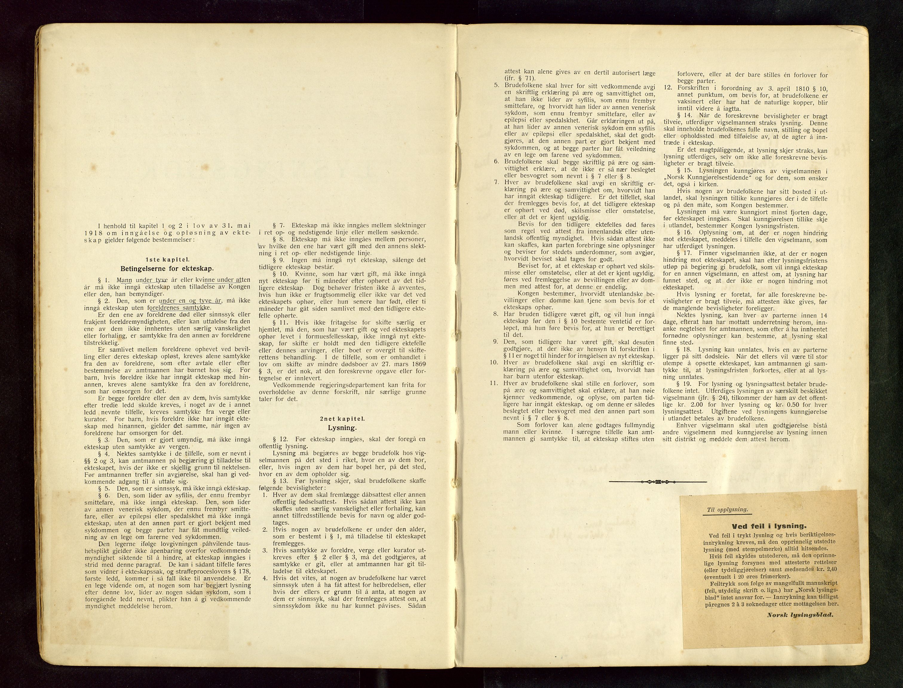 Domkirken sokneprestkontor, AV/SAST-A-101812/001/70/705BB/L0003: Lysningsprotokoll nr. 3, 1938-1946