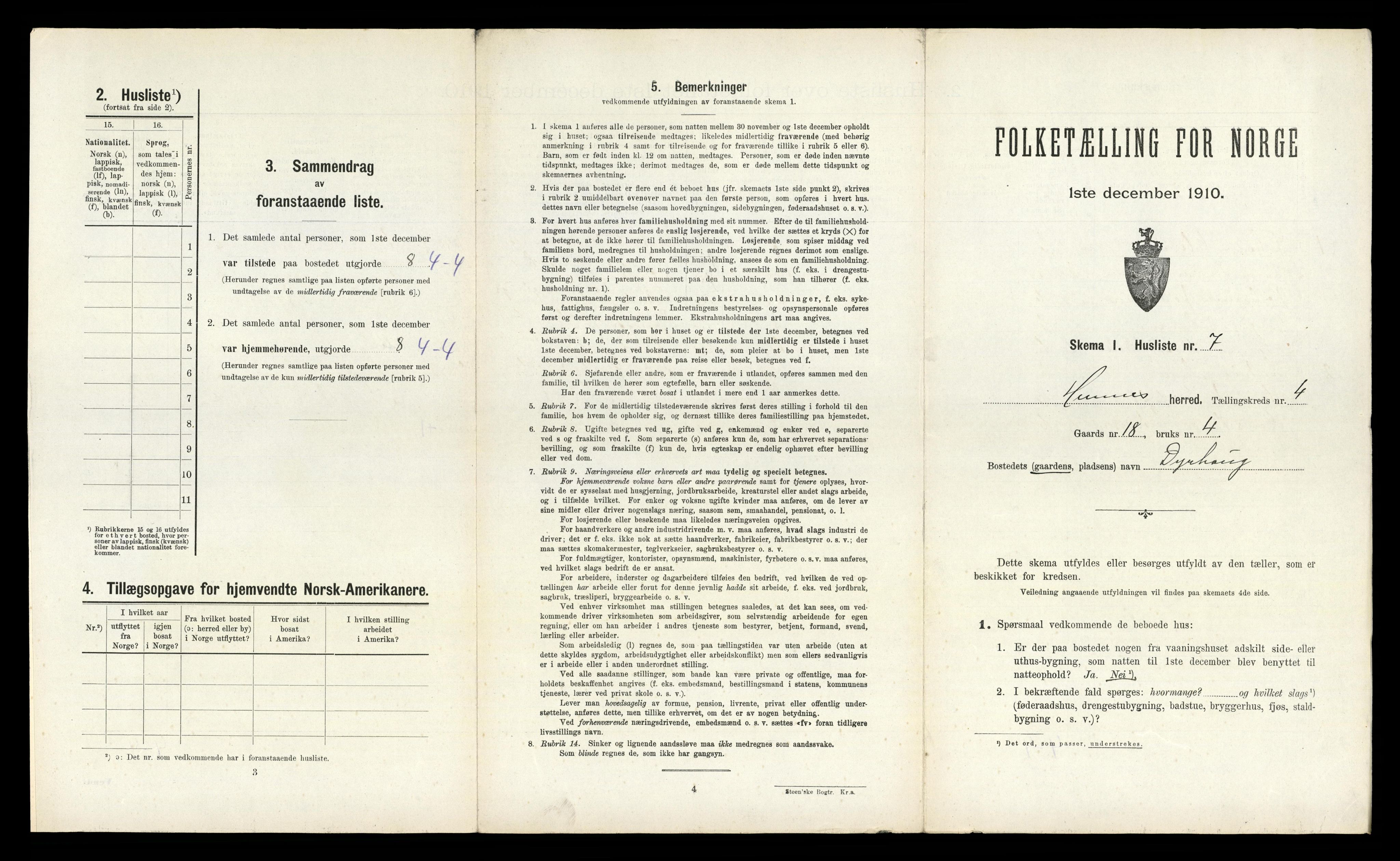 RA, Folketelling 1910 for 1832 Hemnes herred, 1910, s. 990