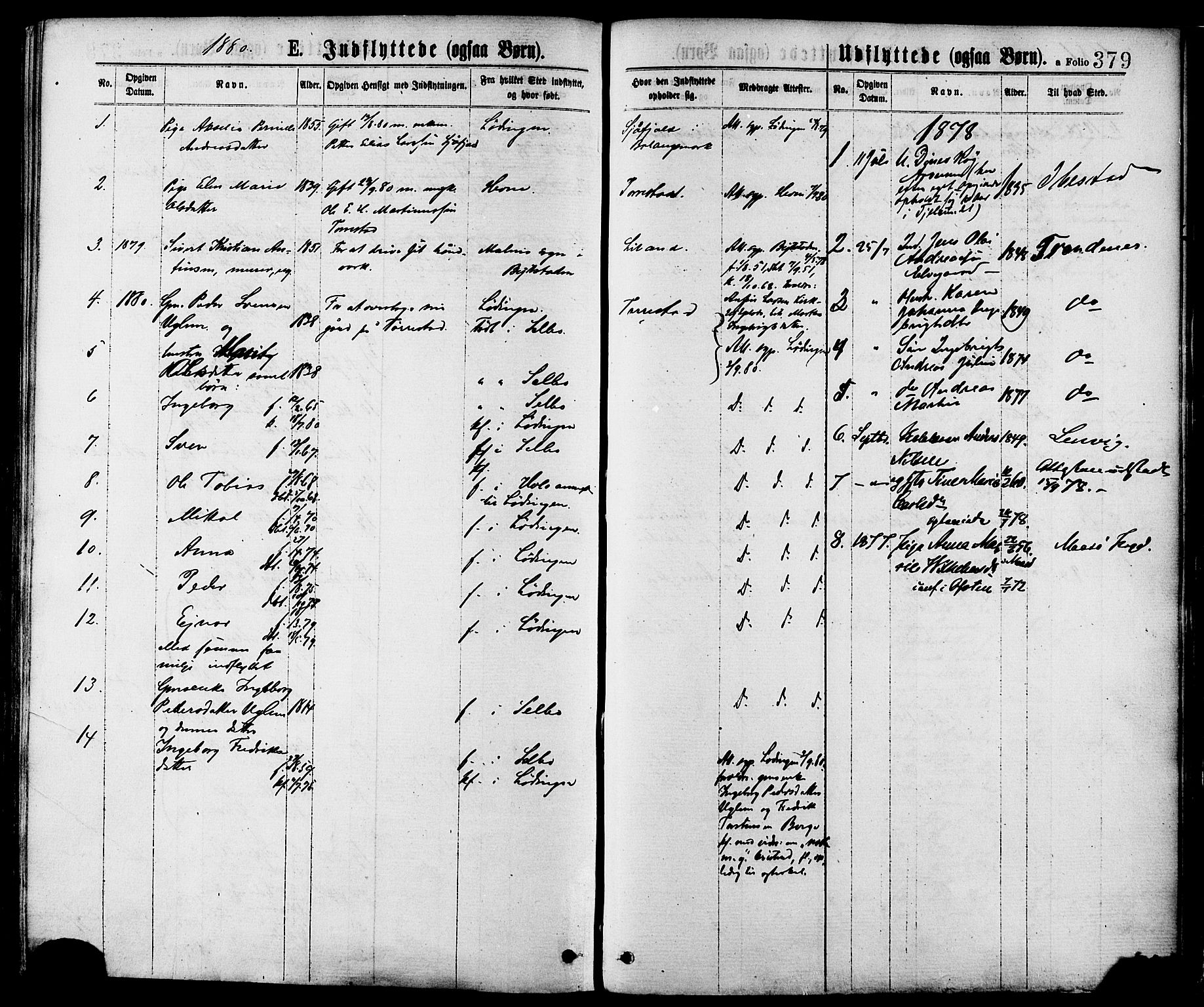 Ministerialprotokoller, klokkerbøker og fødselsregistre - Nordland, AV/SAT-A-1459/863/L0897: Ministerialbok nr. 863A09, 1872-1886, s. 379