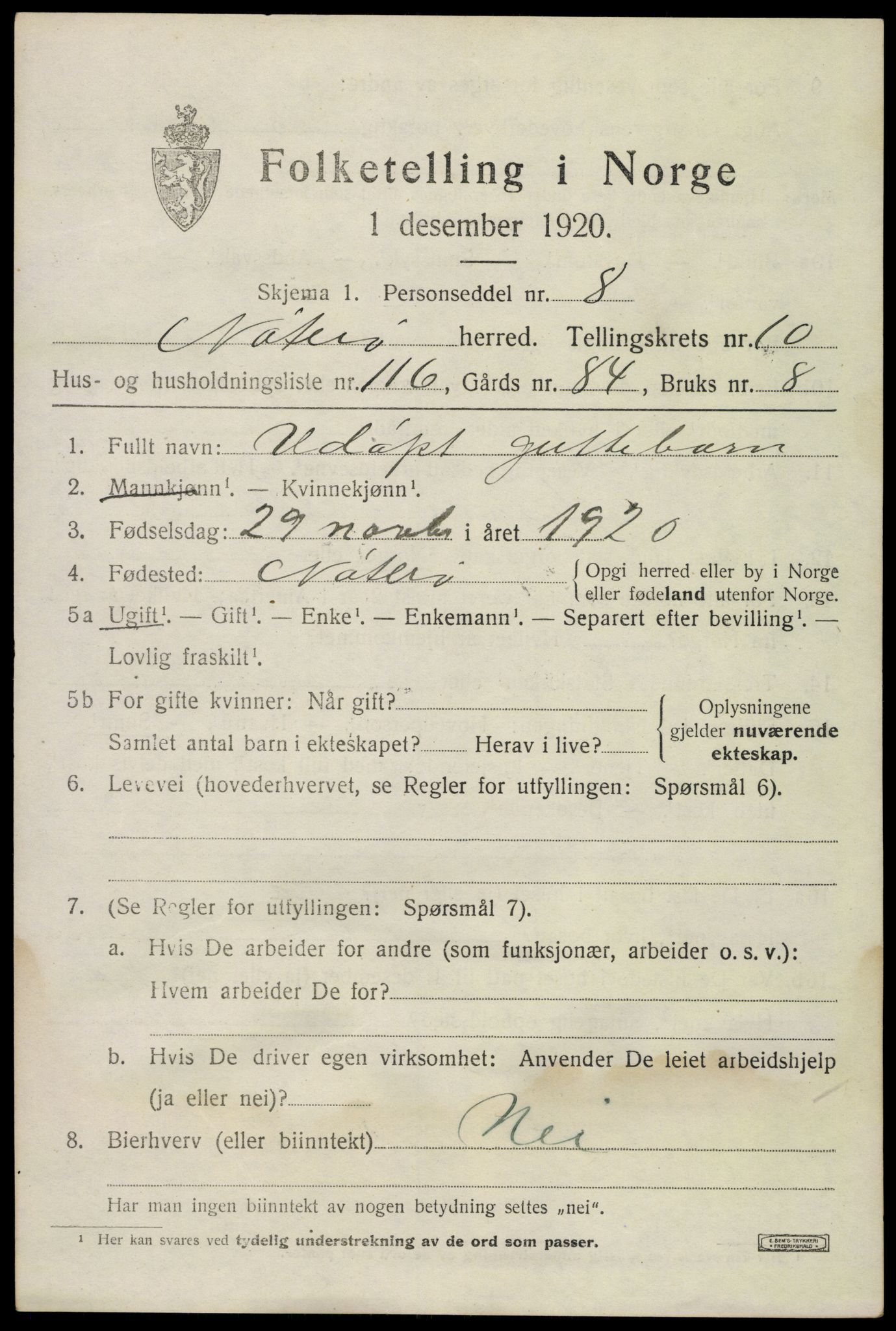 SAKO, Folketelling 1920 for 0722 Nøtterøy herred, 1920, s. 13555
