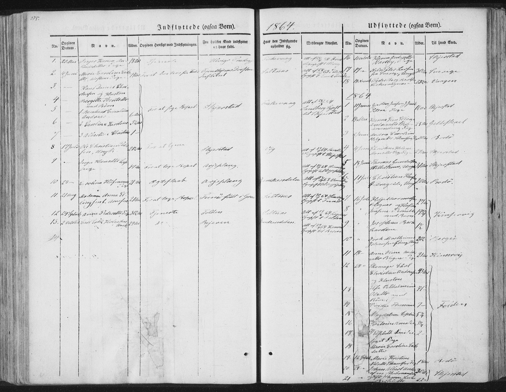 Ministerialprotokoller, klokkerbøker og fødselsregistre - Nordland, AV/SAT-A-1459/847/L0667: Ministerialbok nr. 847A07, 1842-1871, s. 375