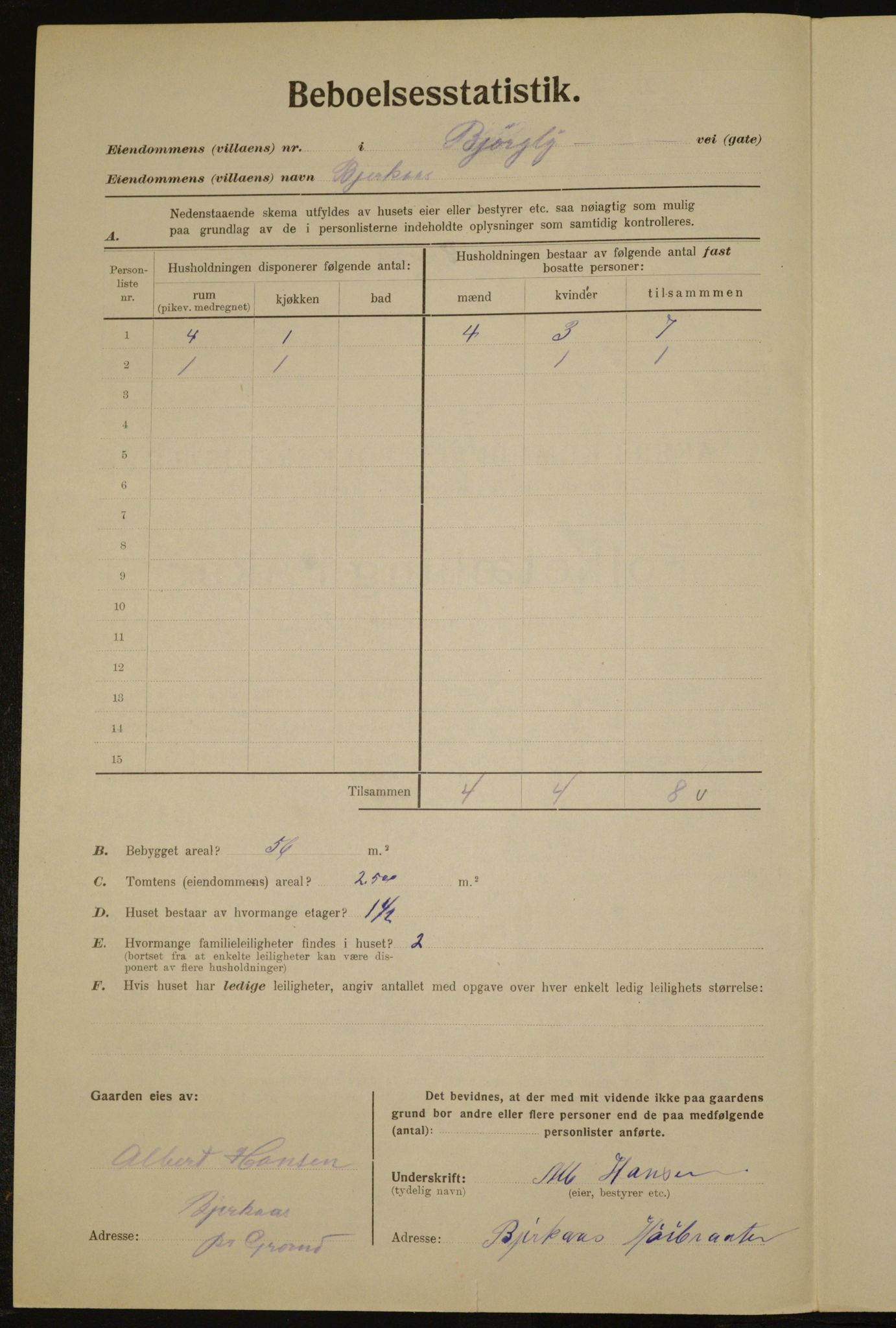 , Kommunal folketelling 1.12.1923 for Aker, 1923, s. 23032