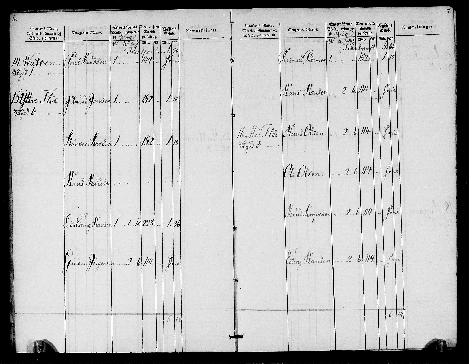 Rentekammeret inntil 1814, Realistisk ordnet avdeling, AV/RA-EA-4070/N/Ne/Nea/L0125b: Sunnmøre fogderi. Oppebørselsregister for fogderiets søndre del, 1803, s. 5