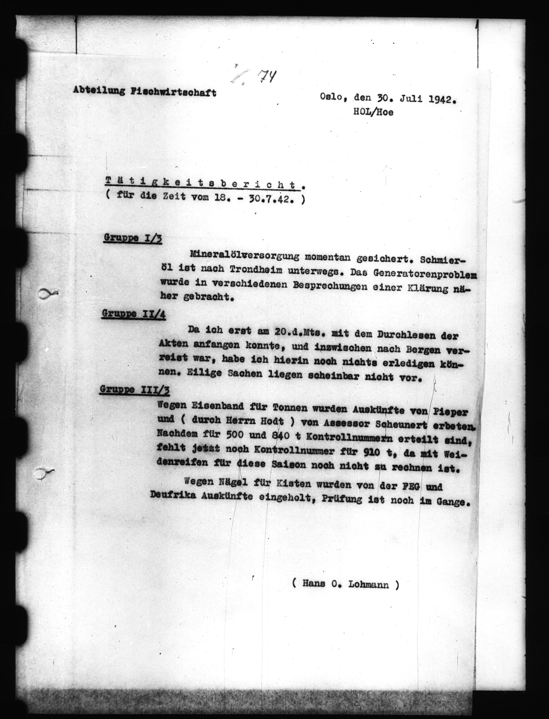 Documents Section, RA/RAFA-2200/V/L0057: Film med LMDC Serial Numbers, 1940-1945, s. 76