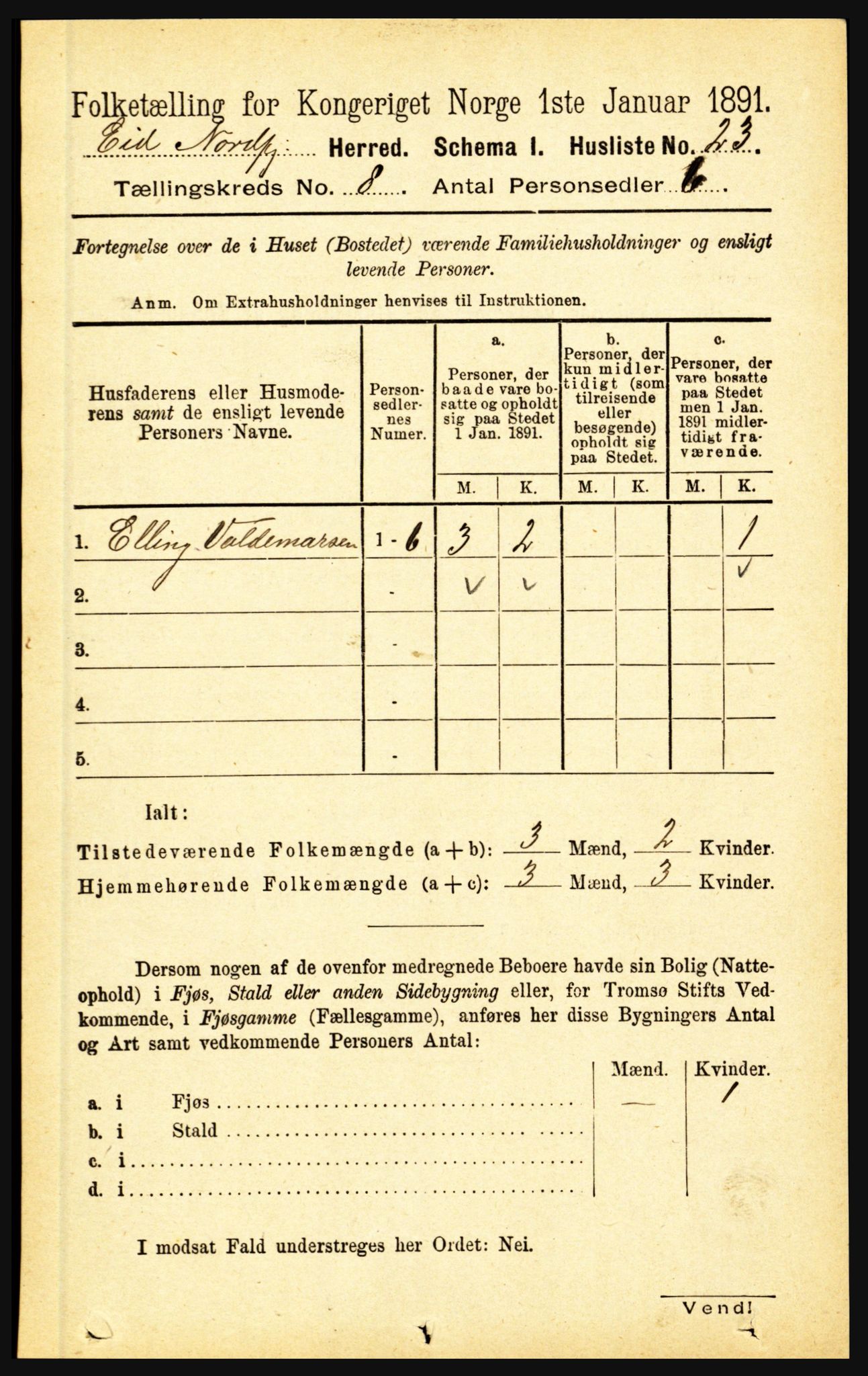 RA, Folketelling 1891 for 1443 Eid herred, 1891, s. 1971