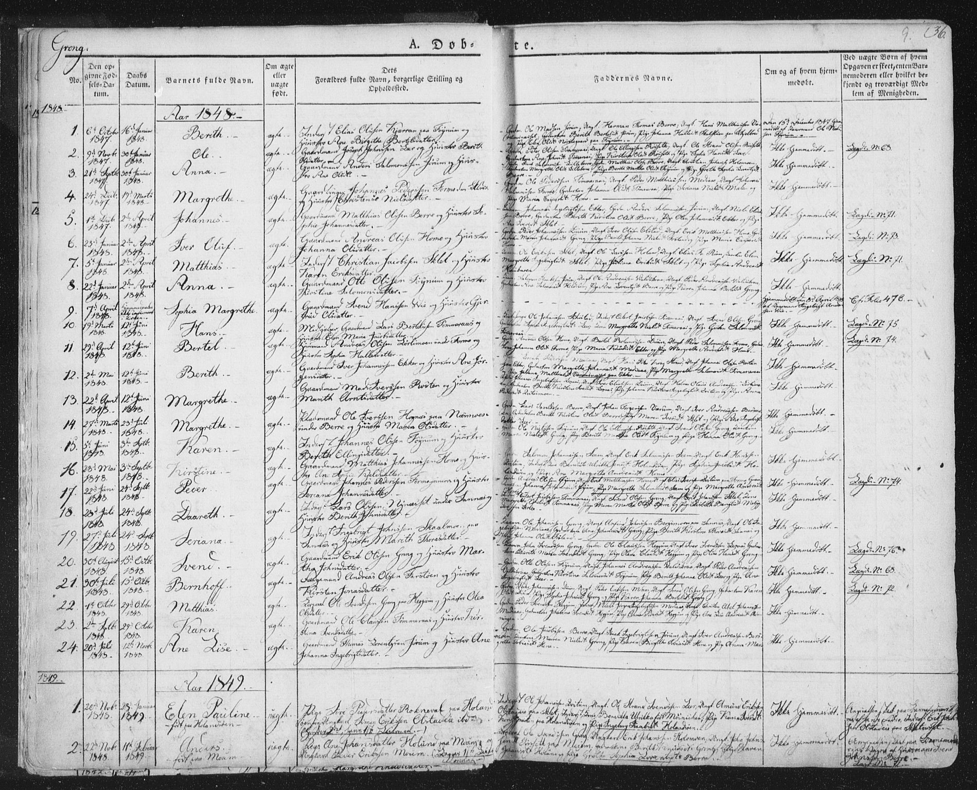Ministerialprotokoller, klokkerbøker og fødselsregistre - Nord-Trøndelag, AV/SAT-A-1458/758/L0513: Ministerialbok nr. 758A02 /1, 1839-1868, s. 9