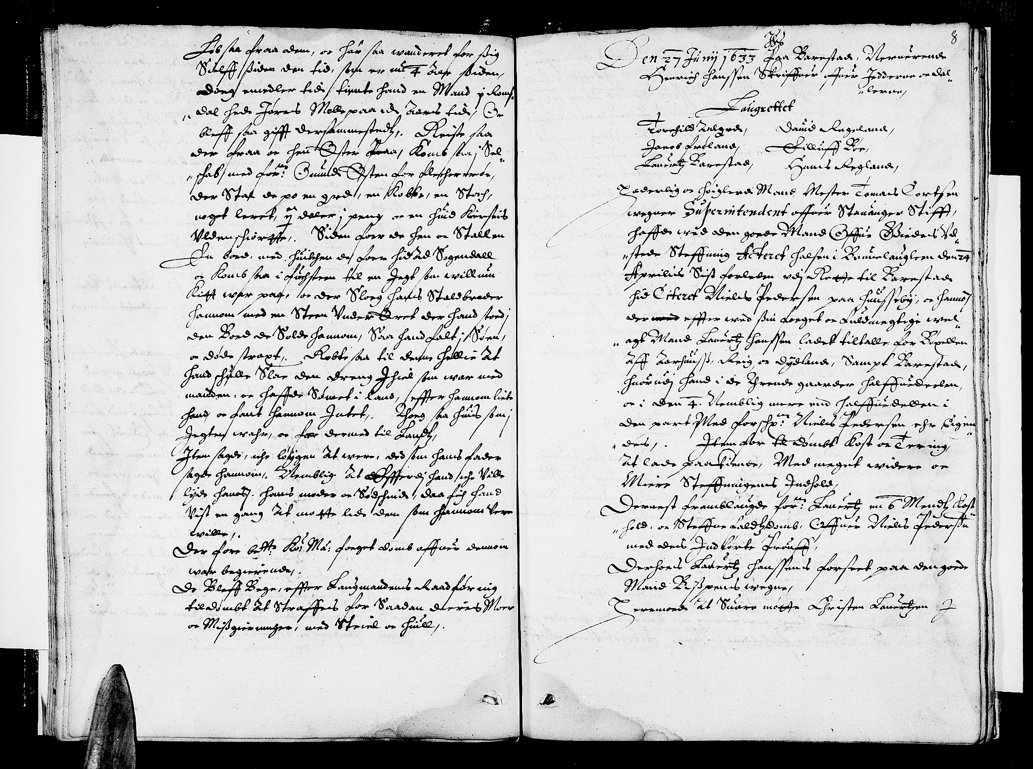 Jæren og Dalane sorenskriveri, AV/SAST-A-100306/3/30/30BA/L0013: TINGBOK, 1633-1635, s. 7b-8a