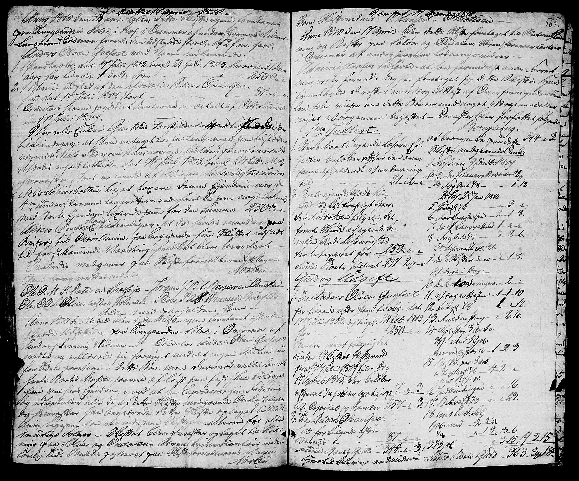 Solør og Odalen sorenskriveri, AV/SAH-TING-026/J/Ja/L0012: Skifteprotokoll - Hof, 1796-1809, s. 564b-565a