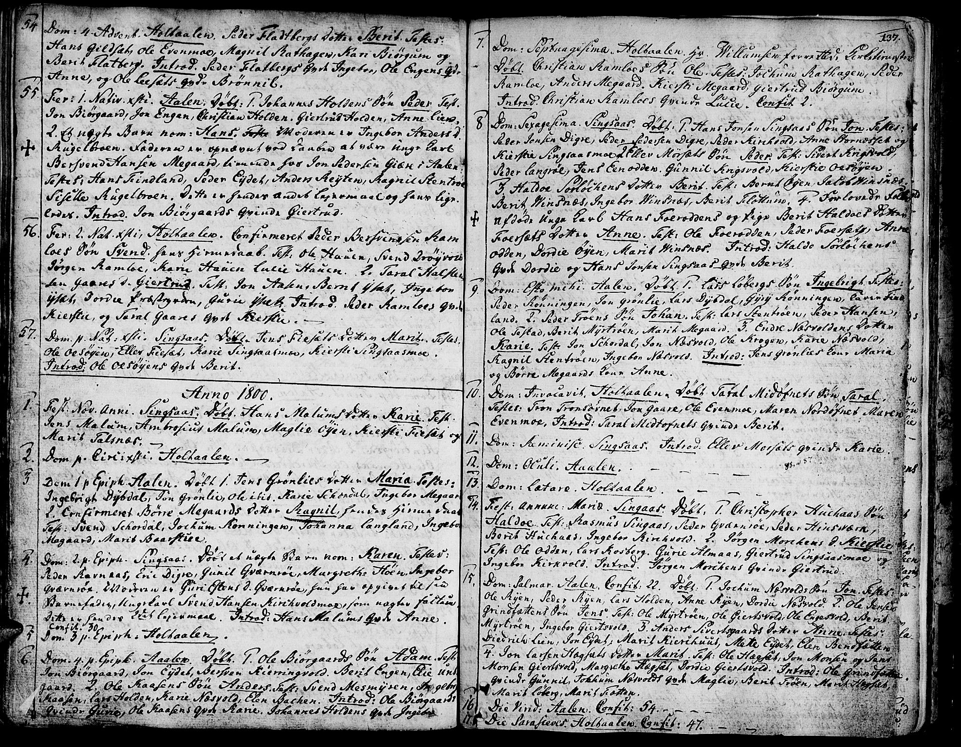 Ministerialprotokoller, klokkerbøker og fødselsregistre - Sør-Trøndelag, AV/SAT-A-1456/685/L0952: Ministerialbok nr. 685A01, 1745-1804, s. 137