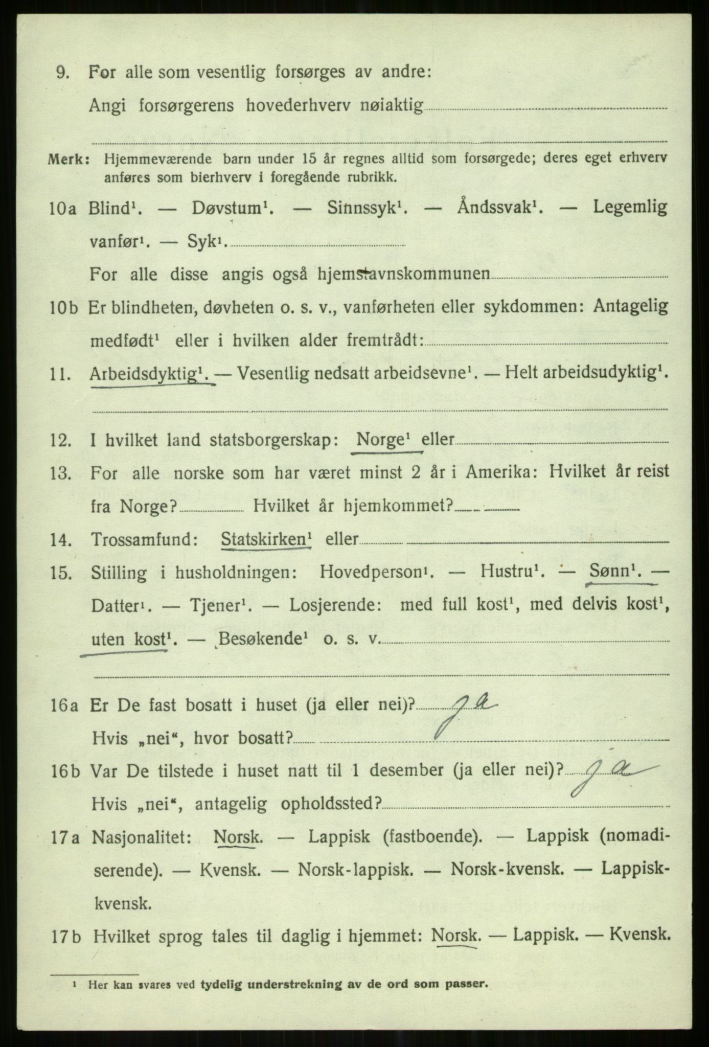 SATØ, Folketelling 1920 for 1936 Karlsøy herred, 1920, s. 5192