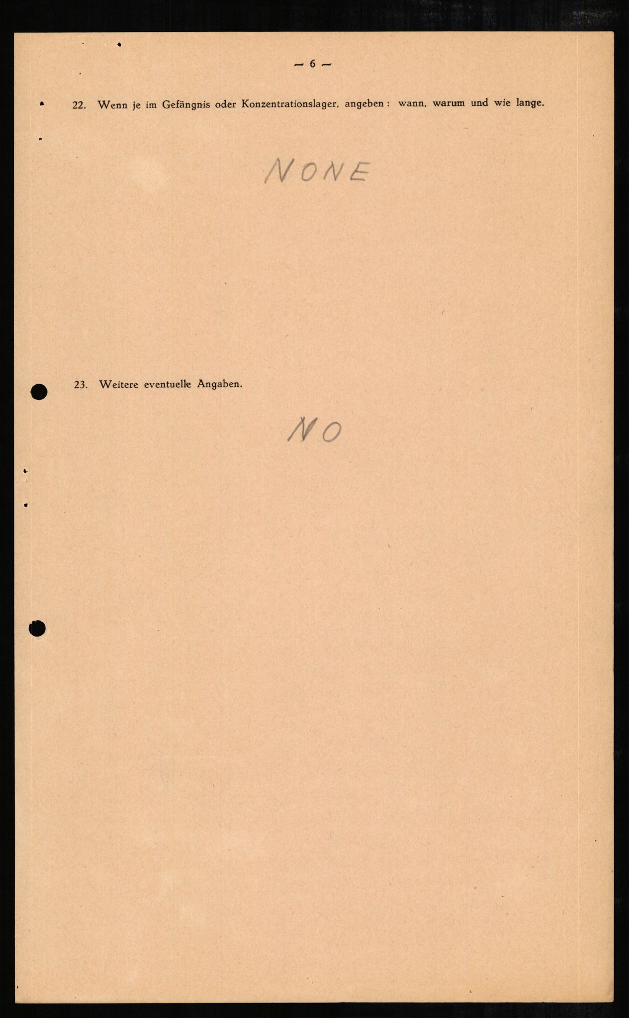 Forsvaret, Forsvarets overkommando II, AV/RA-RAFA-3915/D/Db/L0003: CI Questionaires. Tyske okkupasjonsstyrker i Norge. Tyskere., 1945-1946, s. 9