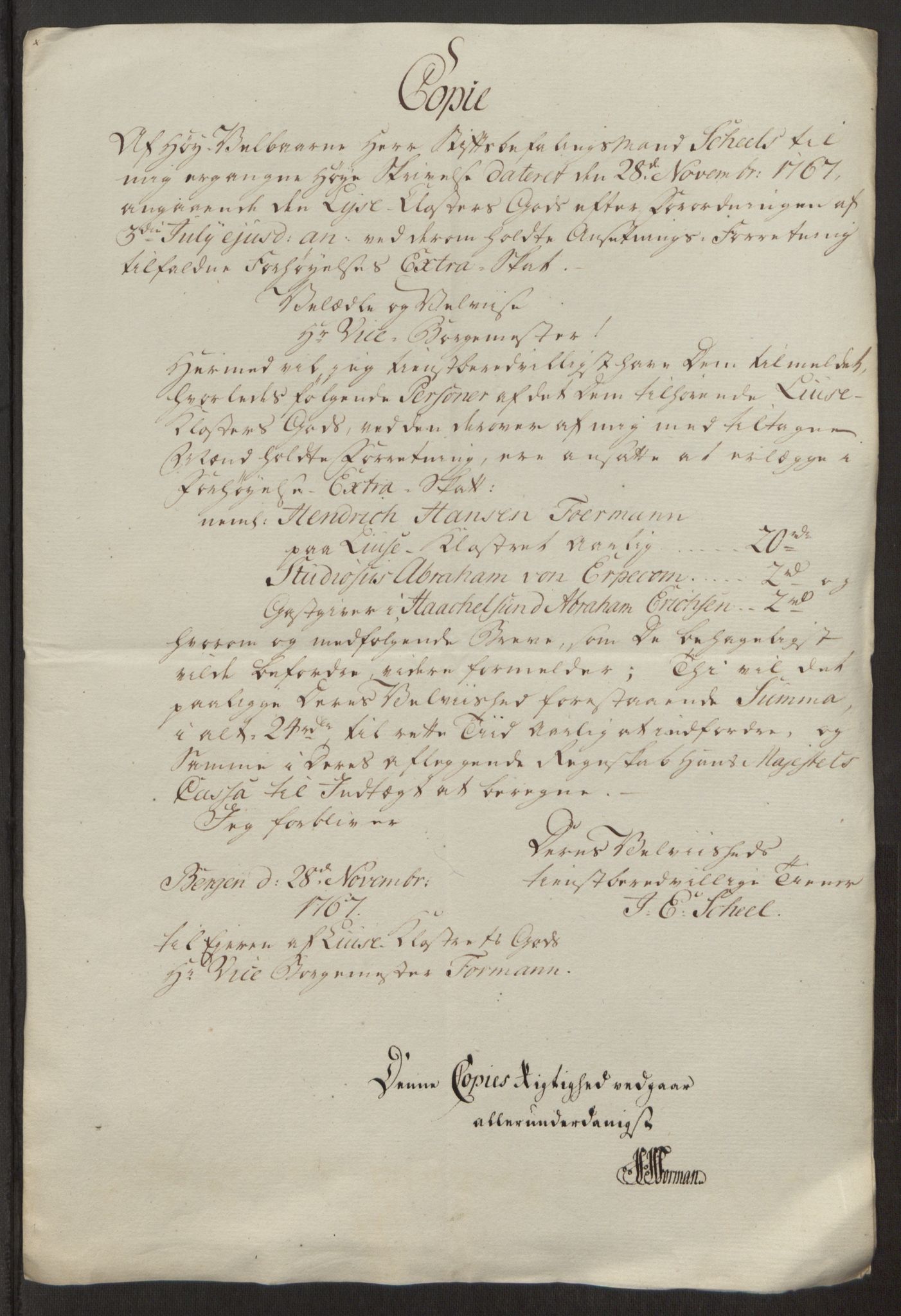 Rentekammeret inntil 1814, Reviderte regnskaper, Fogderegnskap, AV/RA-EA-4092/R50/L3180: Ekstraskatten Lyse kloster, 1762-1783, s. 276