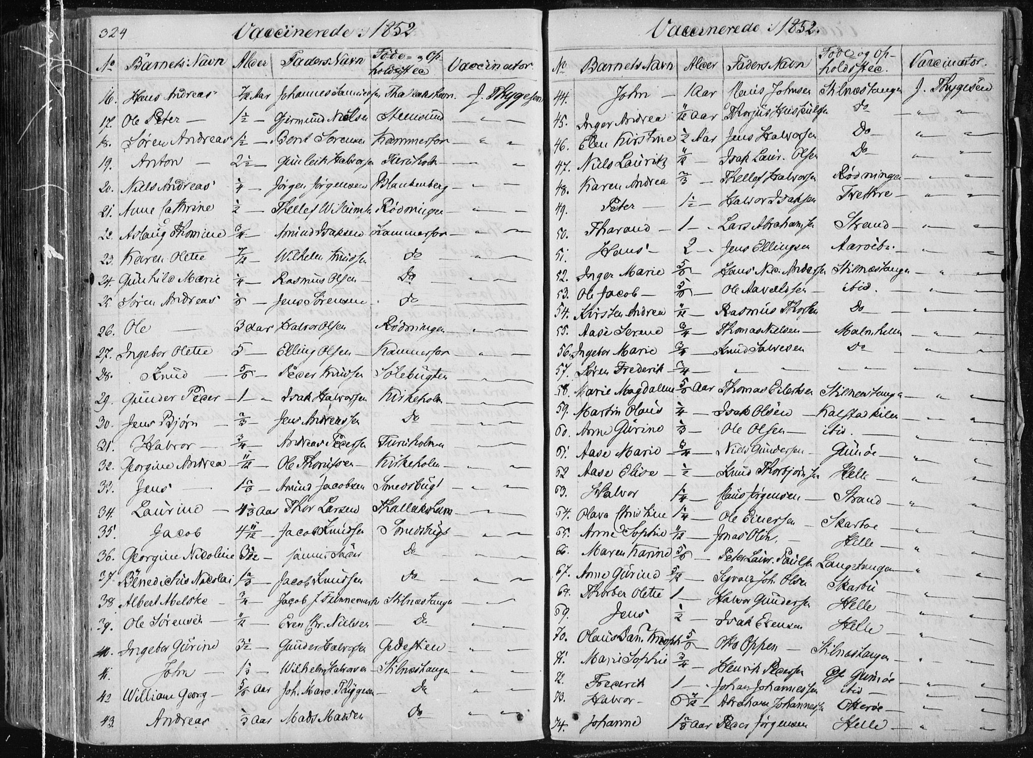 Sannidal kirkebøker, AV/SAKO-A-296/F/Fa/L0007: Ministerialbok nr. 7, 1831-1854, s. 324