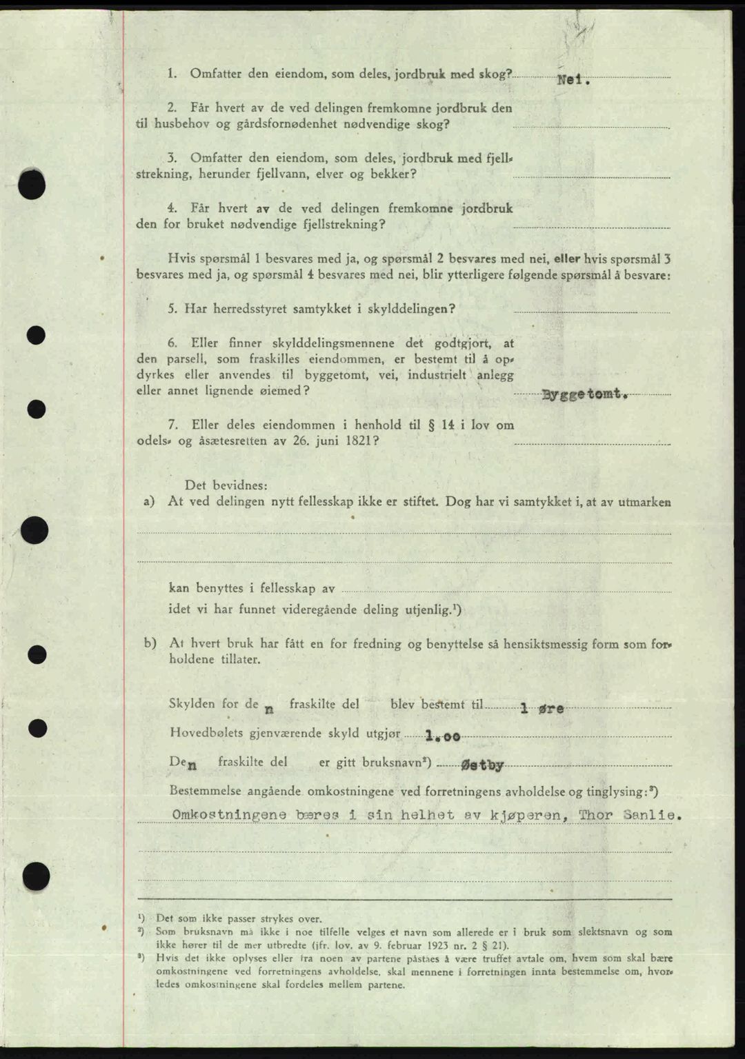 Idd og Marker sorenskriveri, AV/SAO-A-10283/G/Gb/Gbb/L0008: Pantebok nr. A8, 1946-1946, Dagboknr: 10/1946