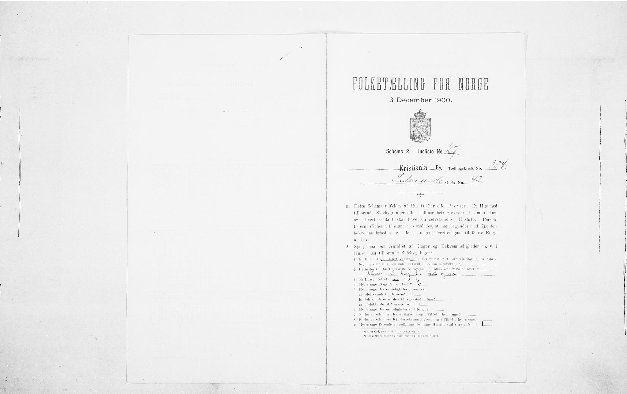SAO, Folketelling 1900 for 0301 Kristiania kjøpstad, 1900, s. 100362