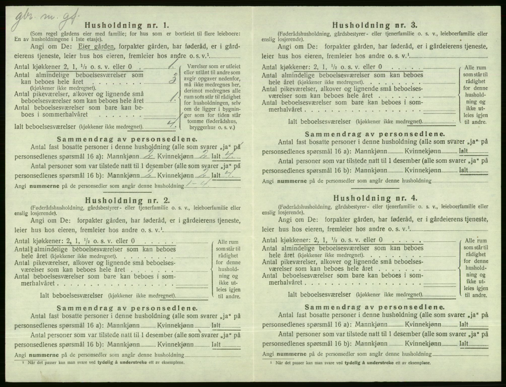 SAB, Folketelling 1920 for 1237 Evanger herred, 1920, s. 580