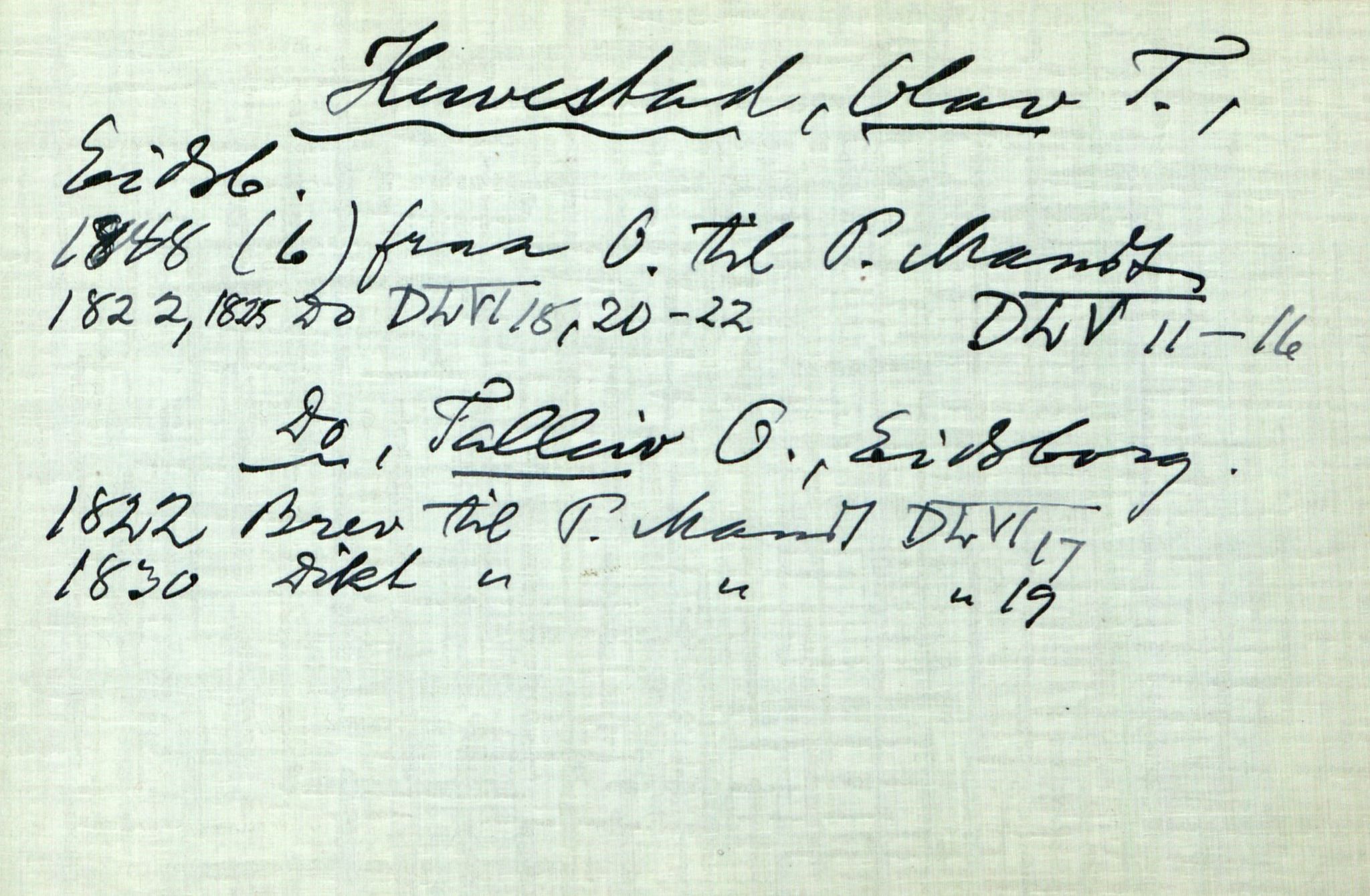 Rikard Berge, TEMU/TGM-A-1003/I/L0008: Personregister- H, 1910-1950
