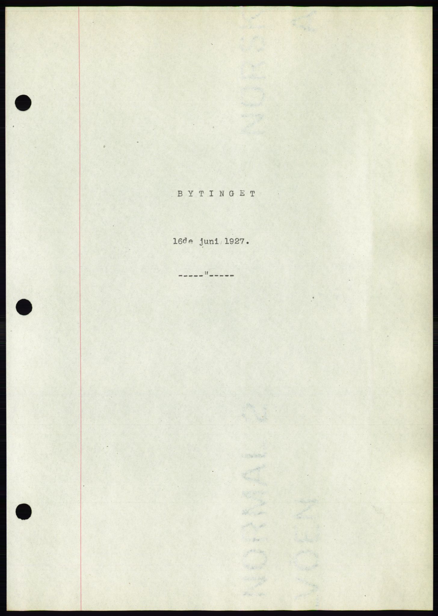Ålesund byfogd, AV/SAT-A-4384: Pantebok nr. 22, 1927-1927, Tingl.dato: 16.06.1927