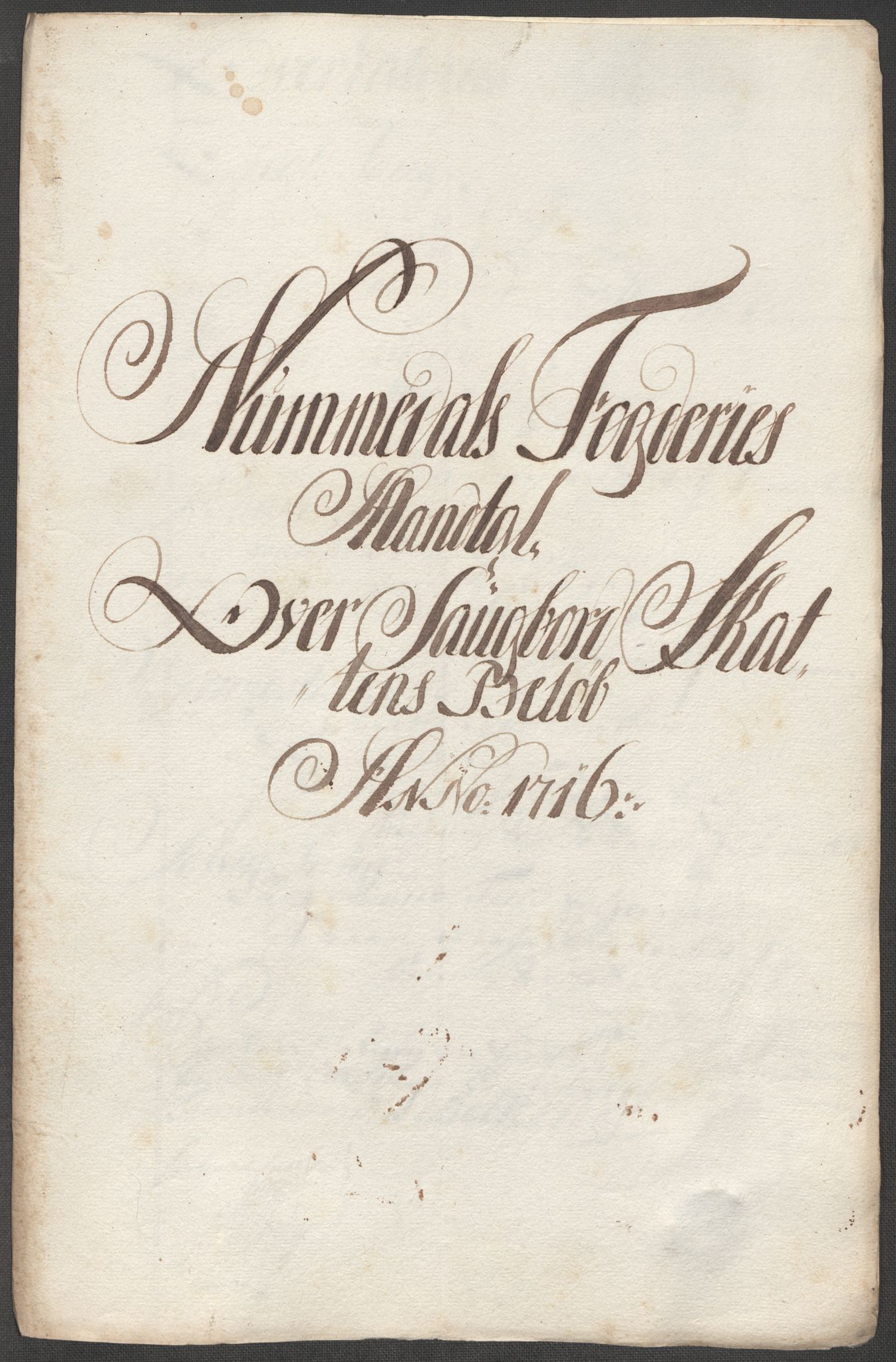 Rentekammeret inntil 1814, Reviderte regnskaper, Fogderegnskap, RA/EA-4092/R64/L4437: Fogderegnskap Namdal, 1716, s. 116